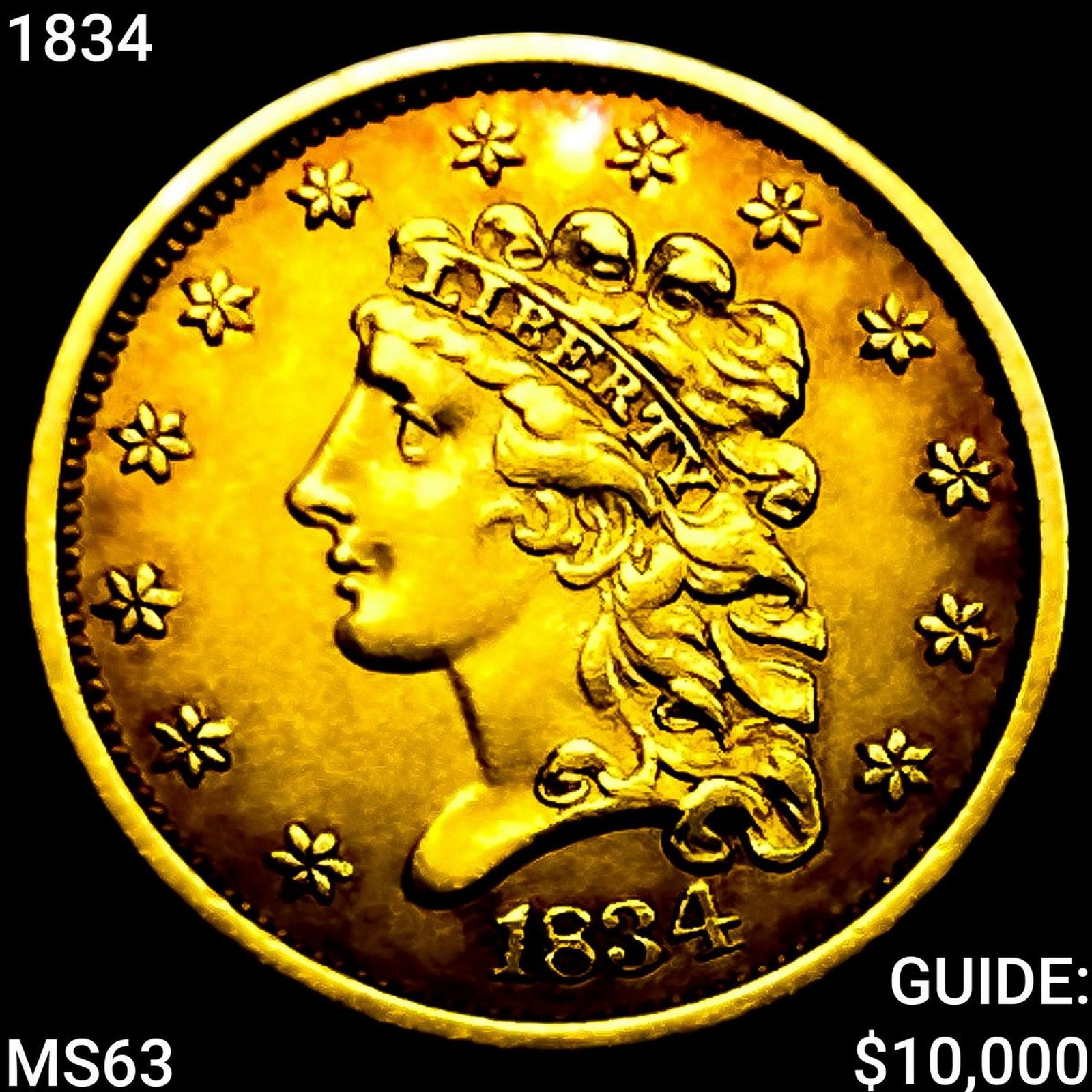 1834 $2.50 Gold Quarter Eagle: 1834 $2.50 Gold Quarter Eagle