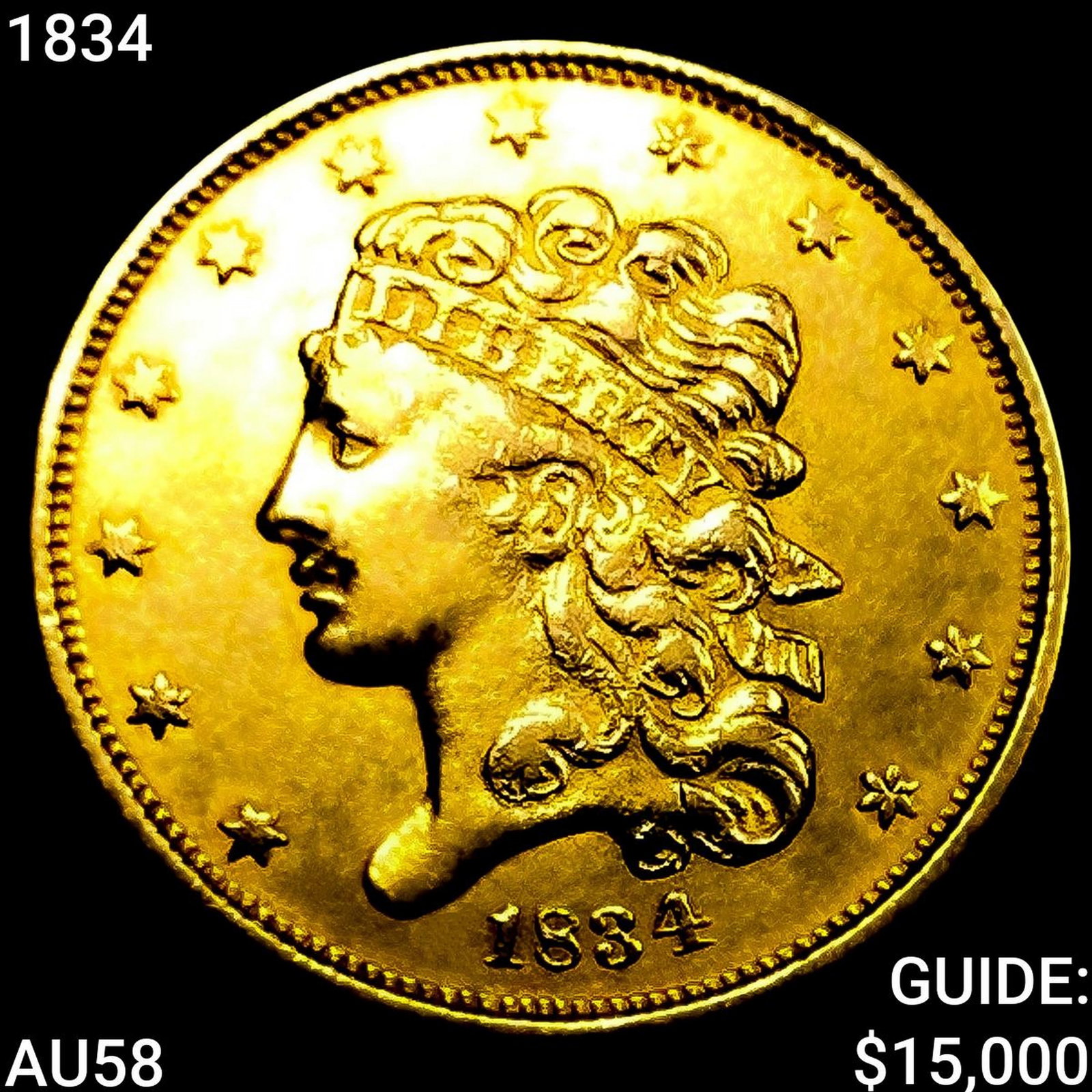 1834 $5 Gold Half Eagle: 1834 $5 Gold Half Eagle