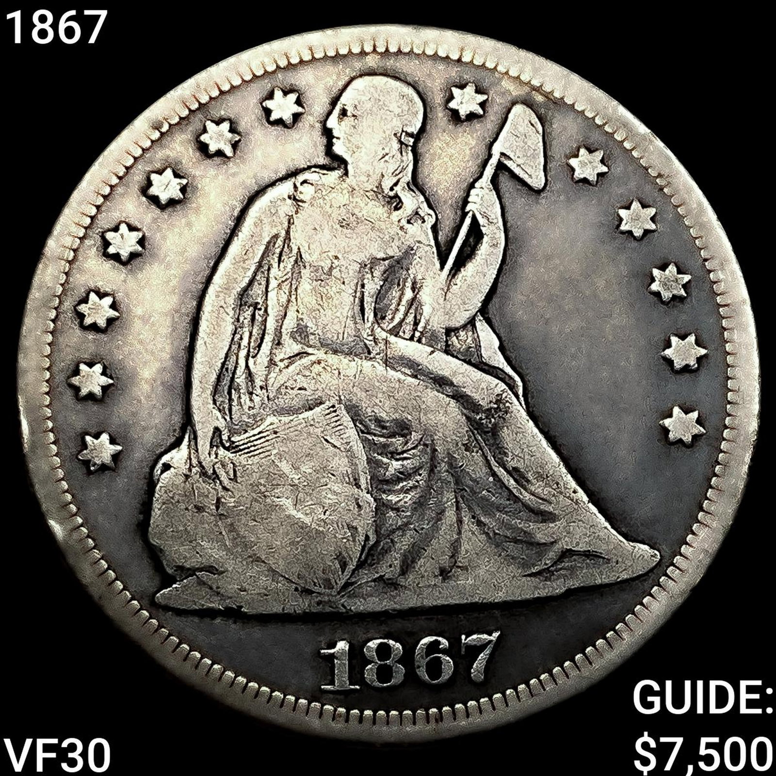 1867 Seated Liberty Dollar (1 of 2)
