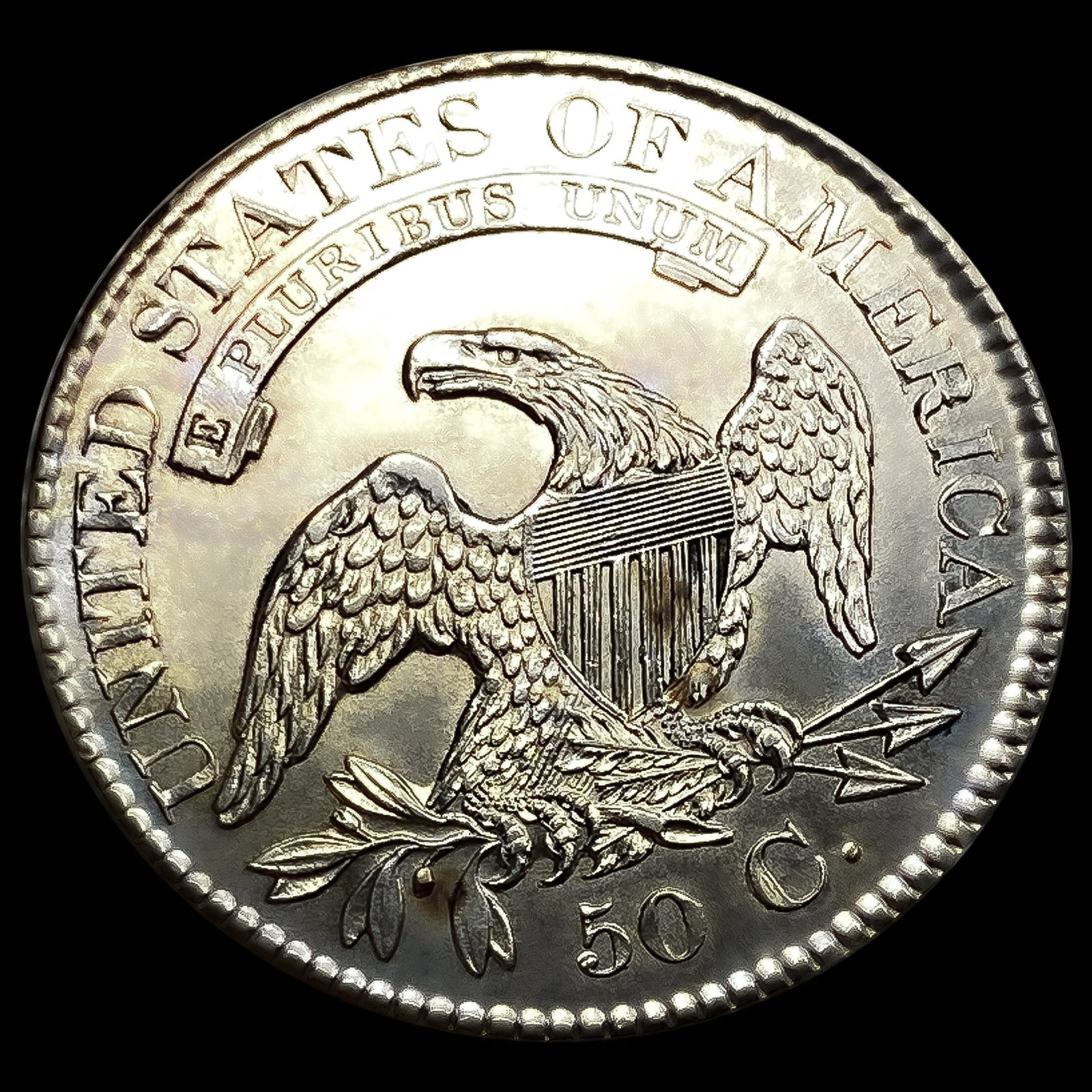 1829 Capped Bust Half Dollar UNCIRCULATED - 2