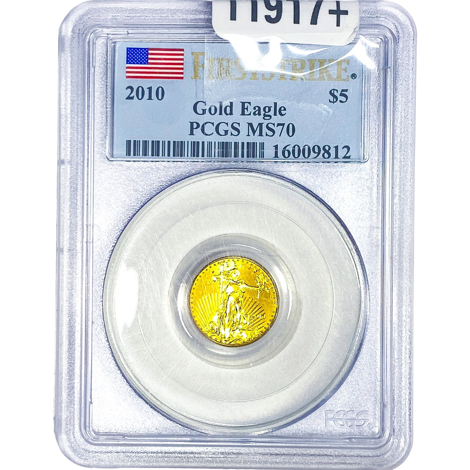 2010 1/10oz Gold Eagle $5 PCGS MS70: 2010 1/10oz Gold Eagle $5 PCGS MS70