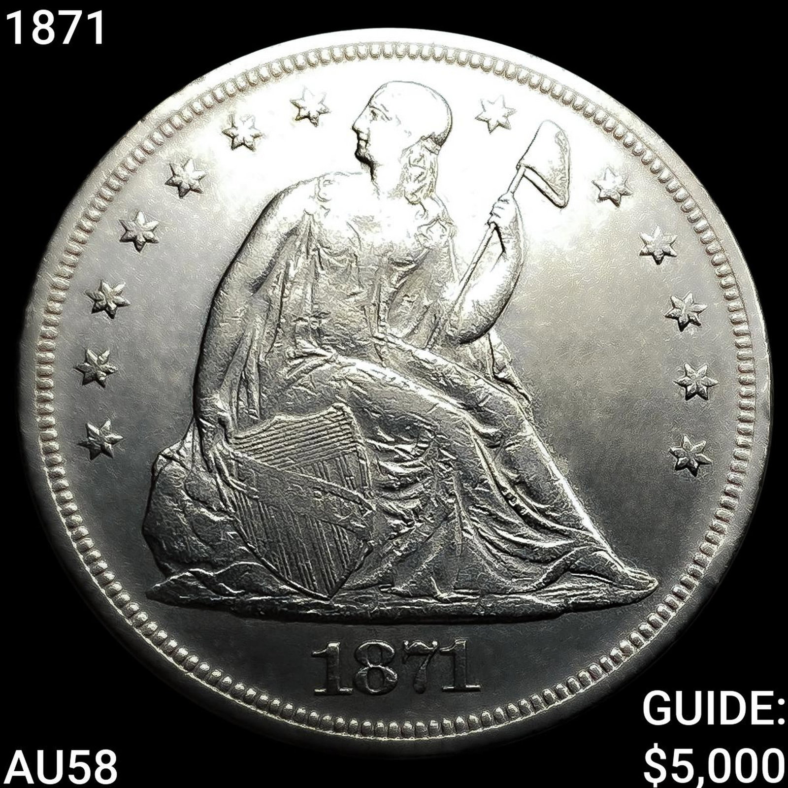 1871 Seated Liberty Dollar (1 of 2)