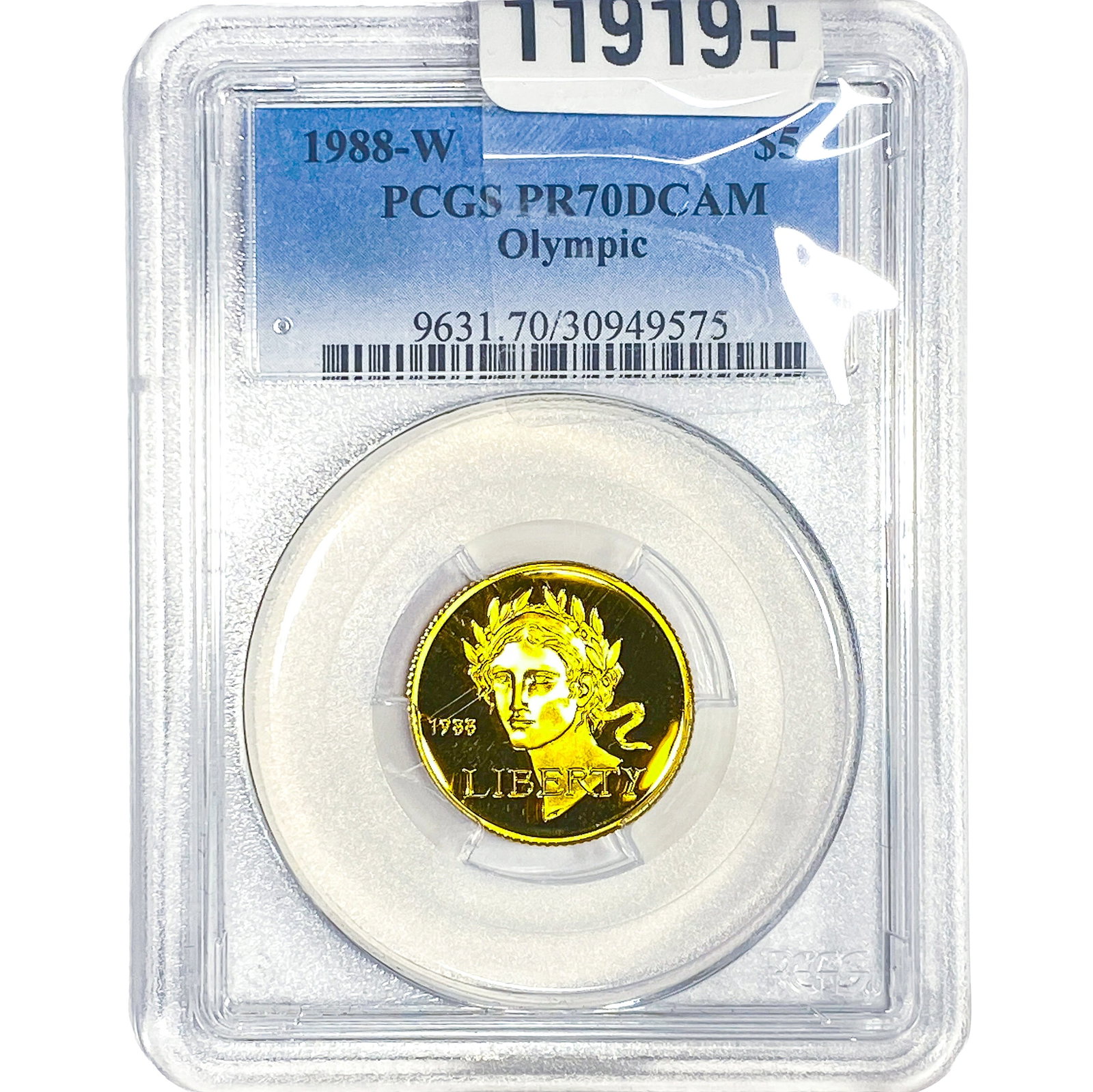 1988-W 1/4oz Gold $5- Olympic PCGS PR70 DCAM: 1988-W 1/4oz Gold $5- Olympic PCGS PR70 DCAM