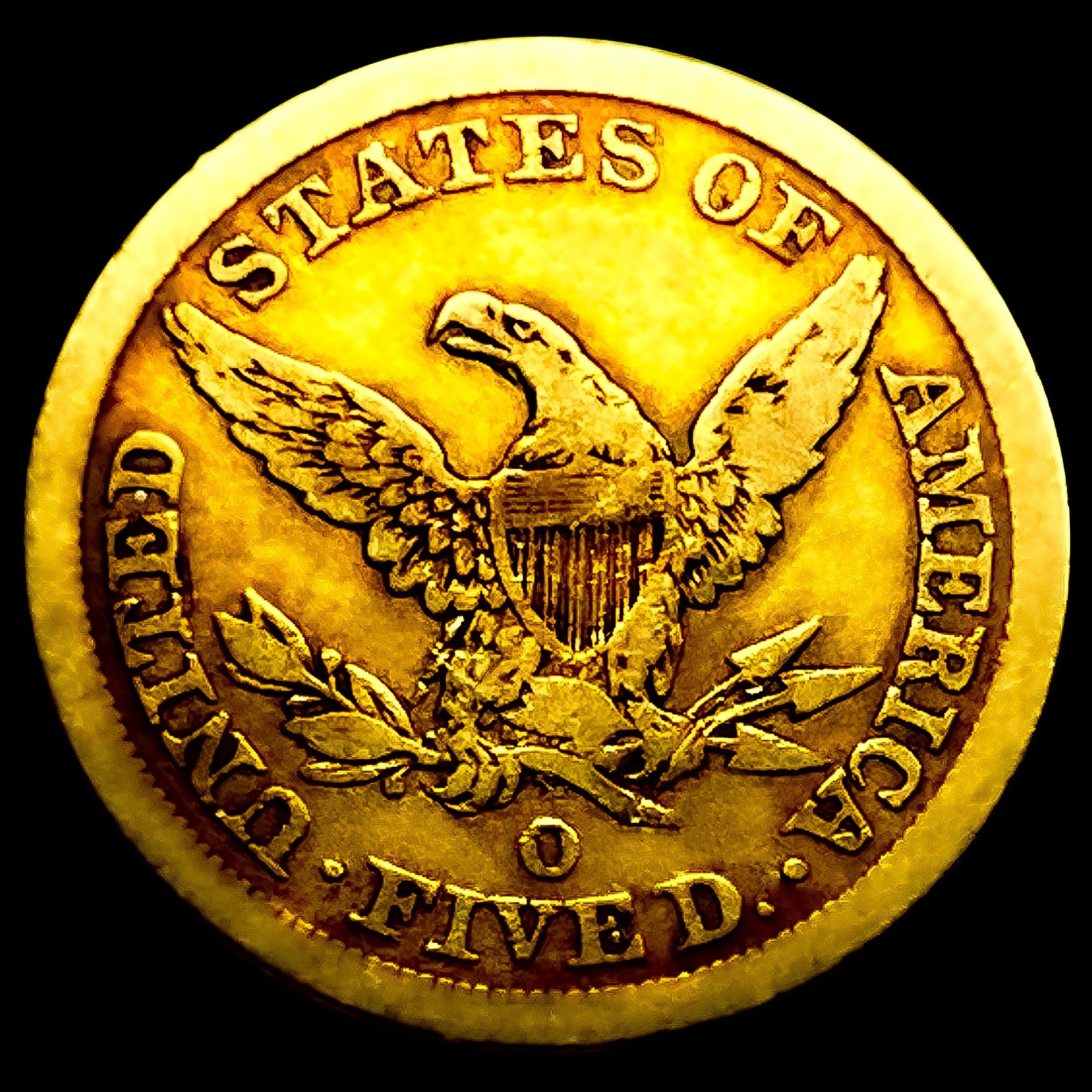 1845-O $5 Gold Half Eagle - 2