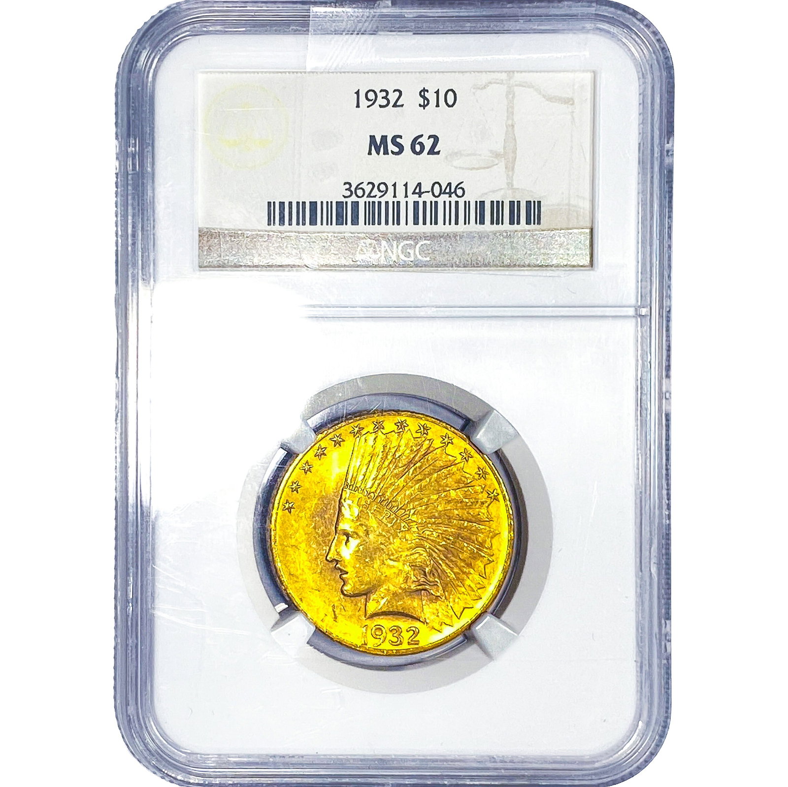 1932 $10 Gold Eagle NGC MS62: 1932 $10 Gold Eagle NGC MS62