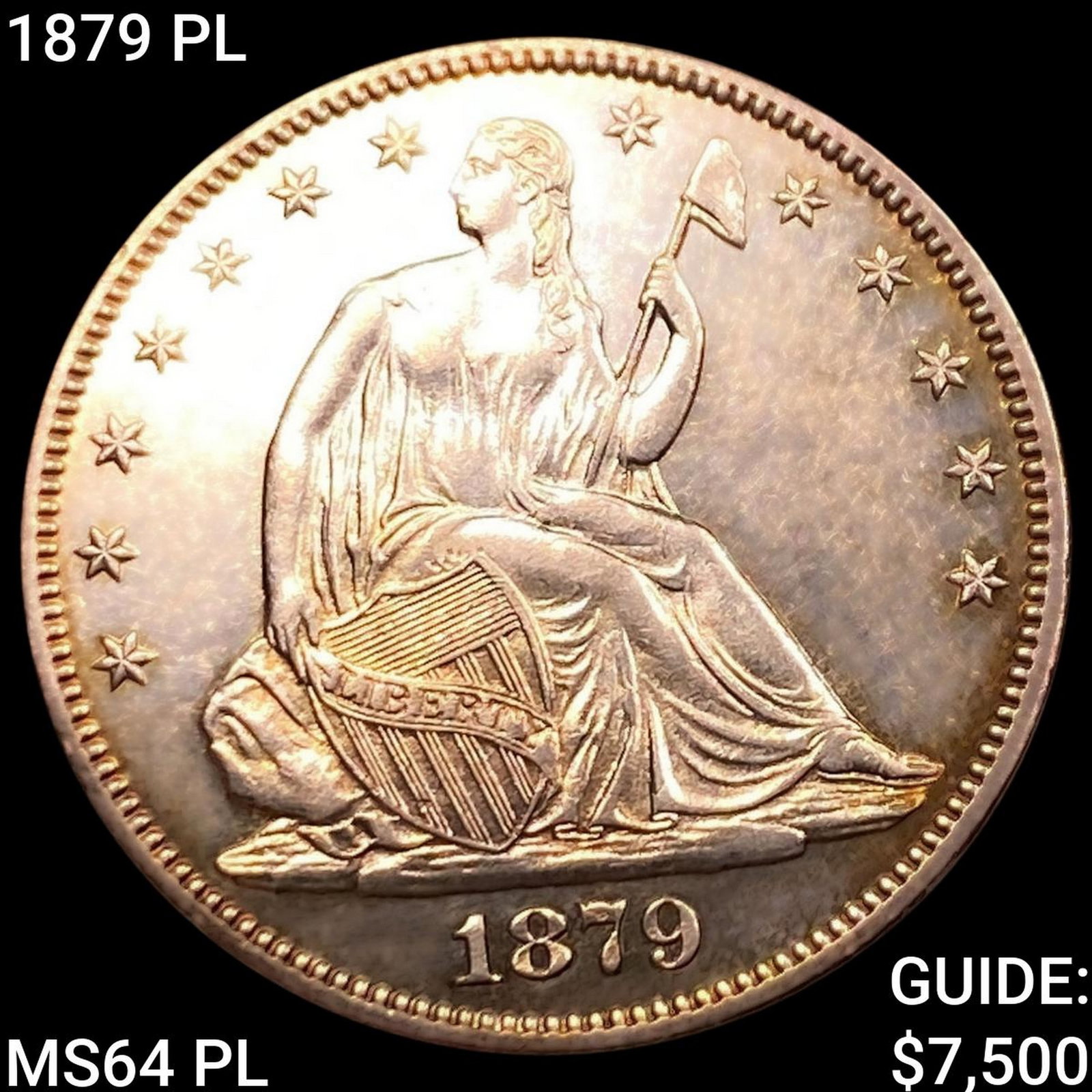 1879 PL Seated Liberty Half Dollar CHOICE BU PL: 1879 PL Seated Liberty Half Dollar CHOICE BU PL
