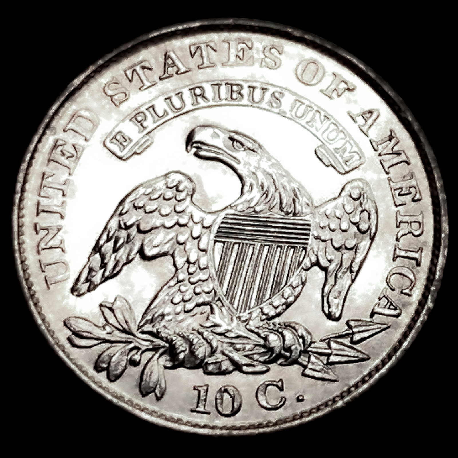 1831 Capped Bust Dime CHOICE BU+ - 4