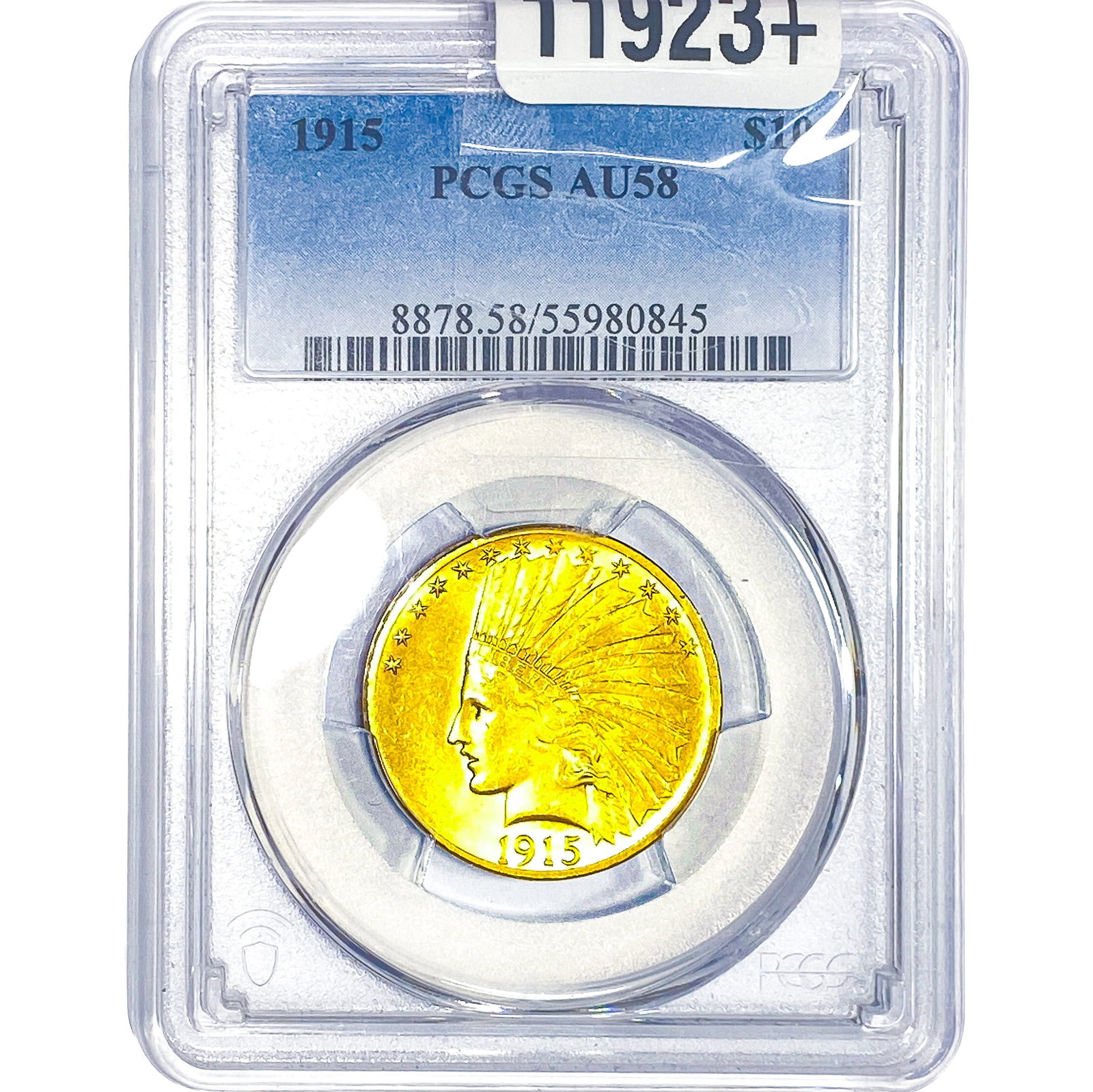 1915 $10 Gold Eagle PCGS AU58: 1915 $10 Gold Eagle PCGS AU58