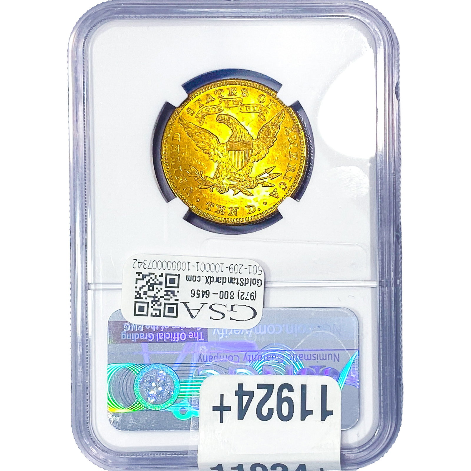 1897 $10 Gold Eagle NGC MS63 - 2