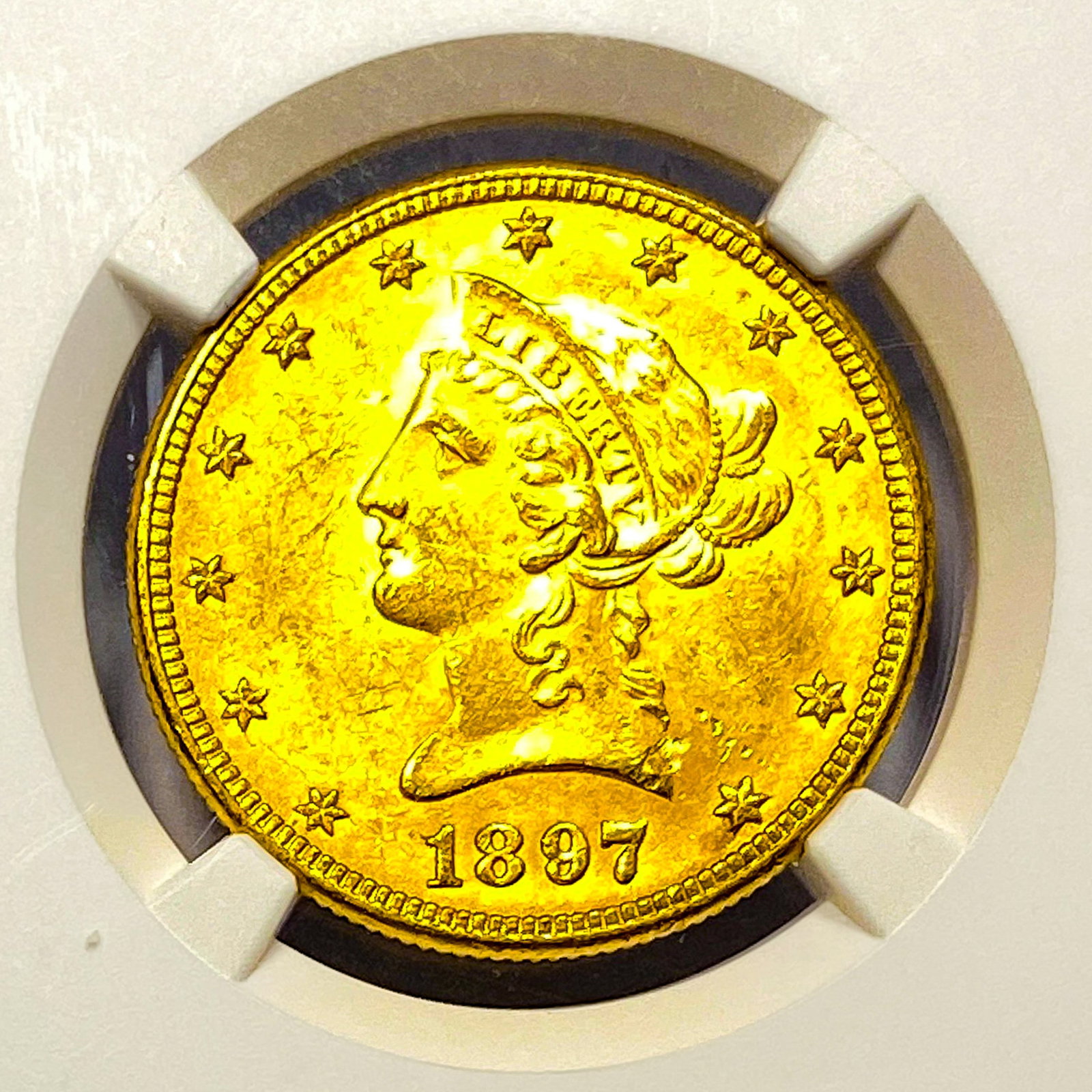 1897 $10 Gold Eagle NGC MS63 - 3