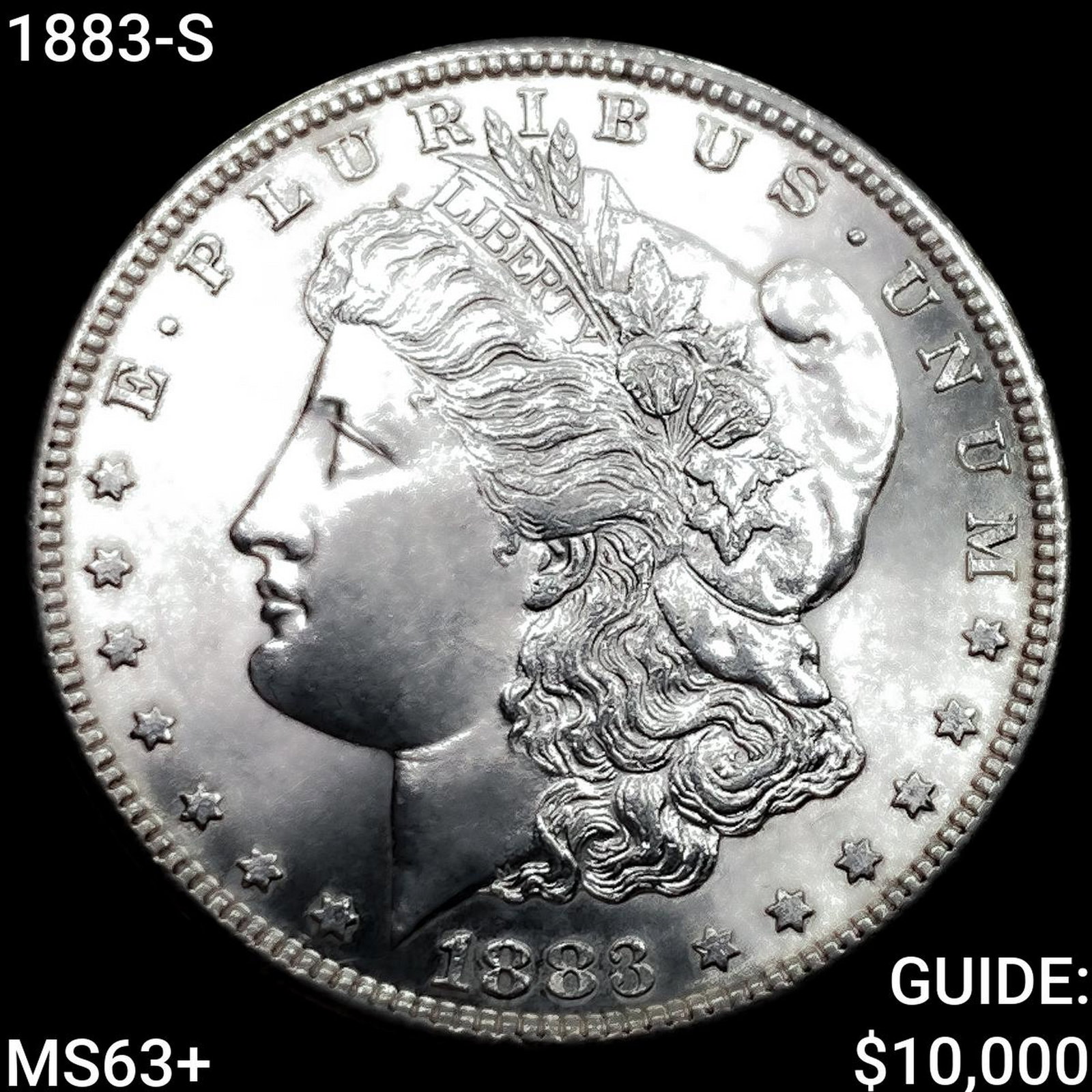 1883-S Morgan Silver Dollar CHOICE BU+: 1883-S Morgan Silver Dollar CHOICE BU+