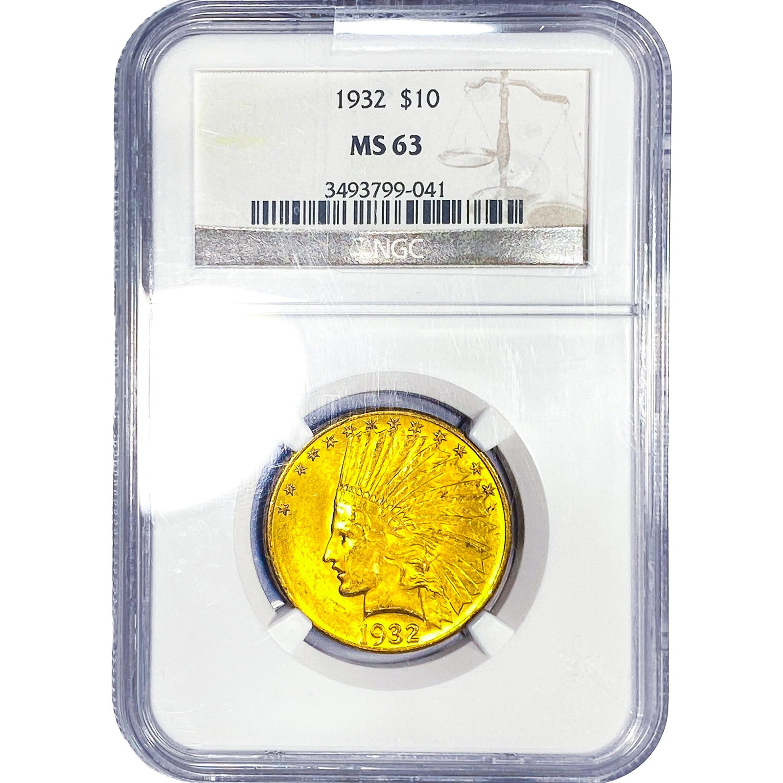 1932 $10 Gold Eagle NGC MS63: 1932 $10 Gold Eagle NGC MS63