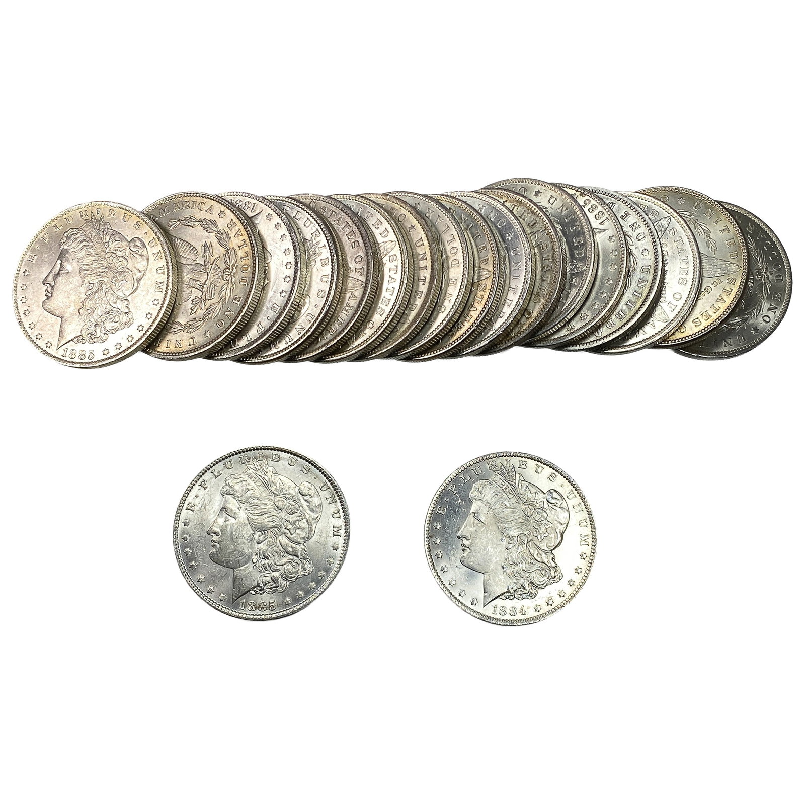 [20 Coins] 1884-1896 Morgan Silver Dollar (1 of 2)