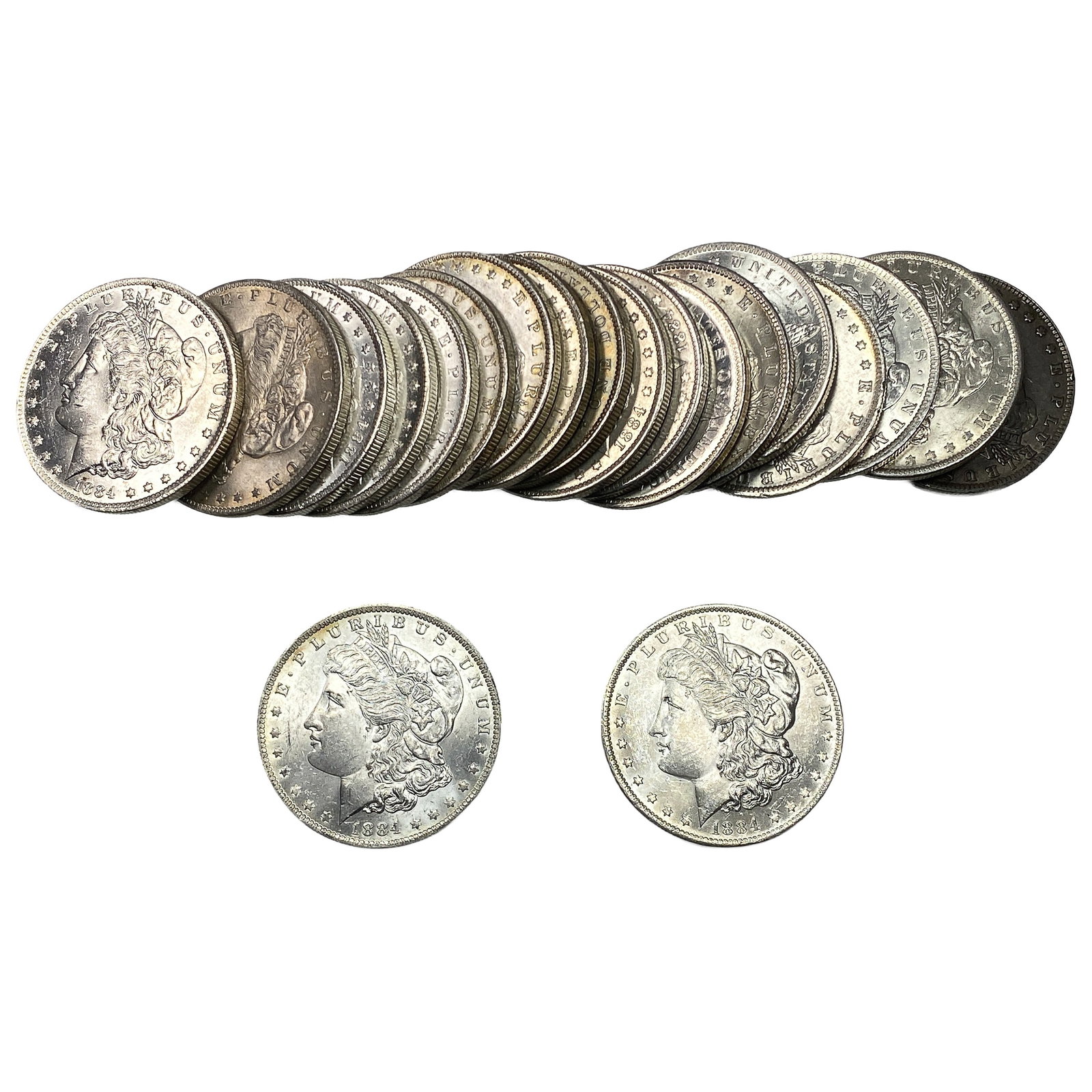 [20 Coins] 1883-1884 Morgan Silver Dollar: [20 Coins] 1883-1884 Morgan Silver Dollar