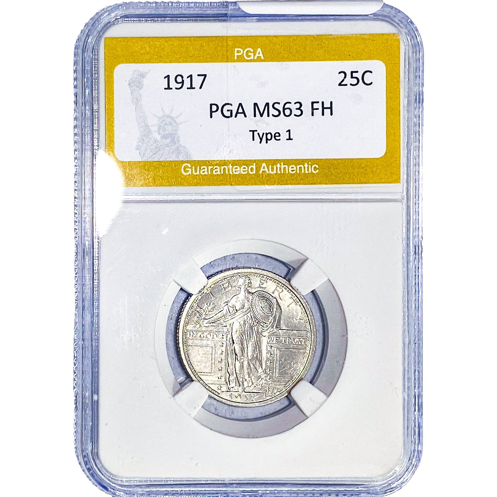 1917 Standing Liberty Quarter PGA MS63 FH: 1917 Standing Liberty Quarter PGA MS63 FH