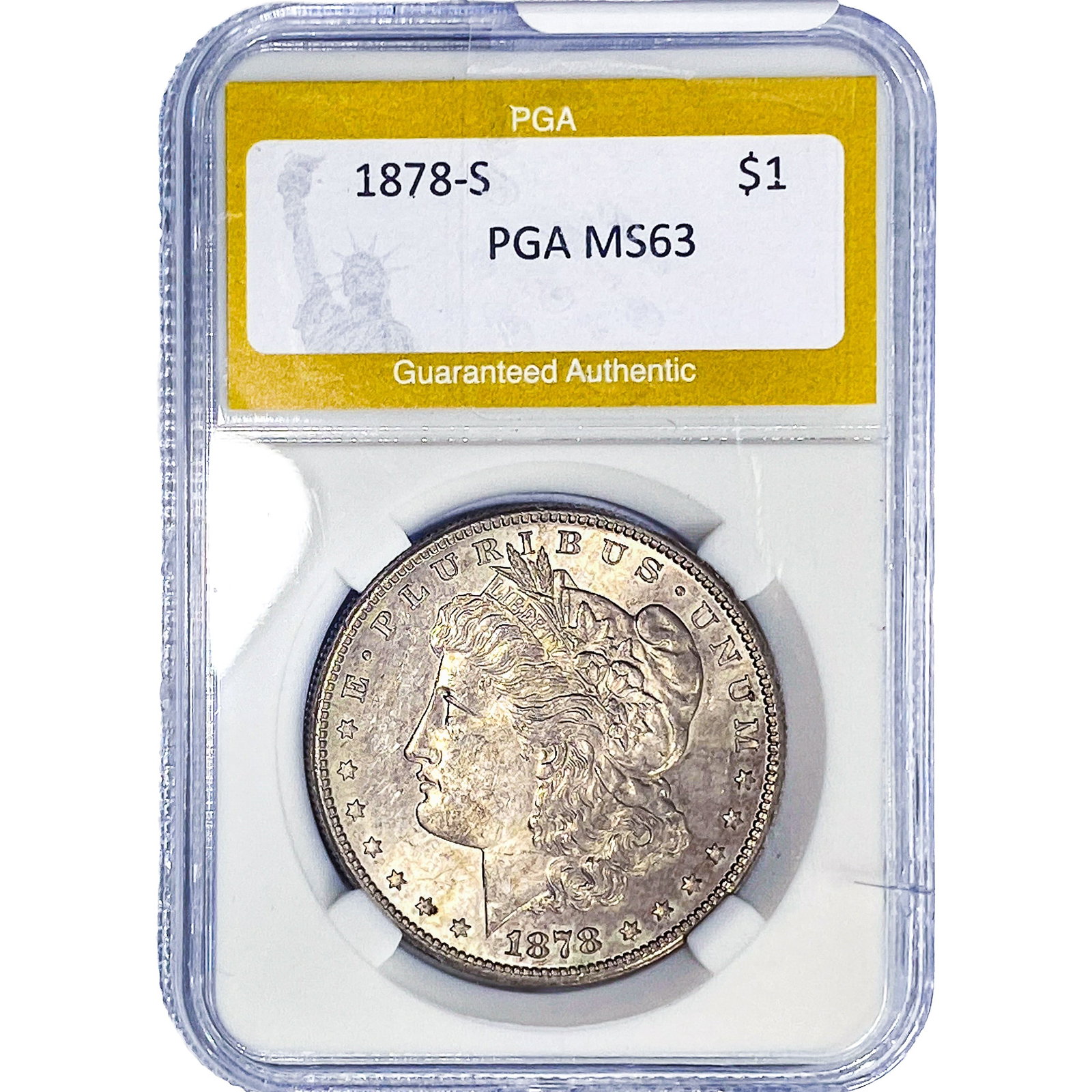 1878-S Morgan Silver Dollar PGA MS63: 1878-S Morgan Silver Dollar PGA MS63