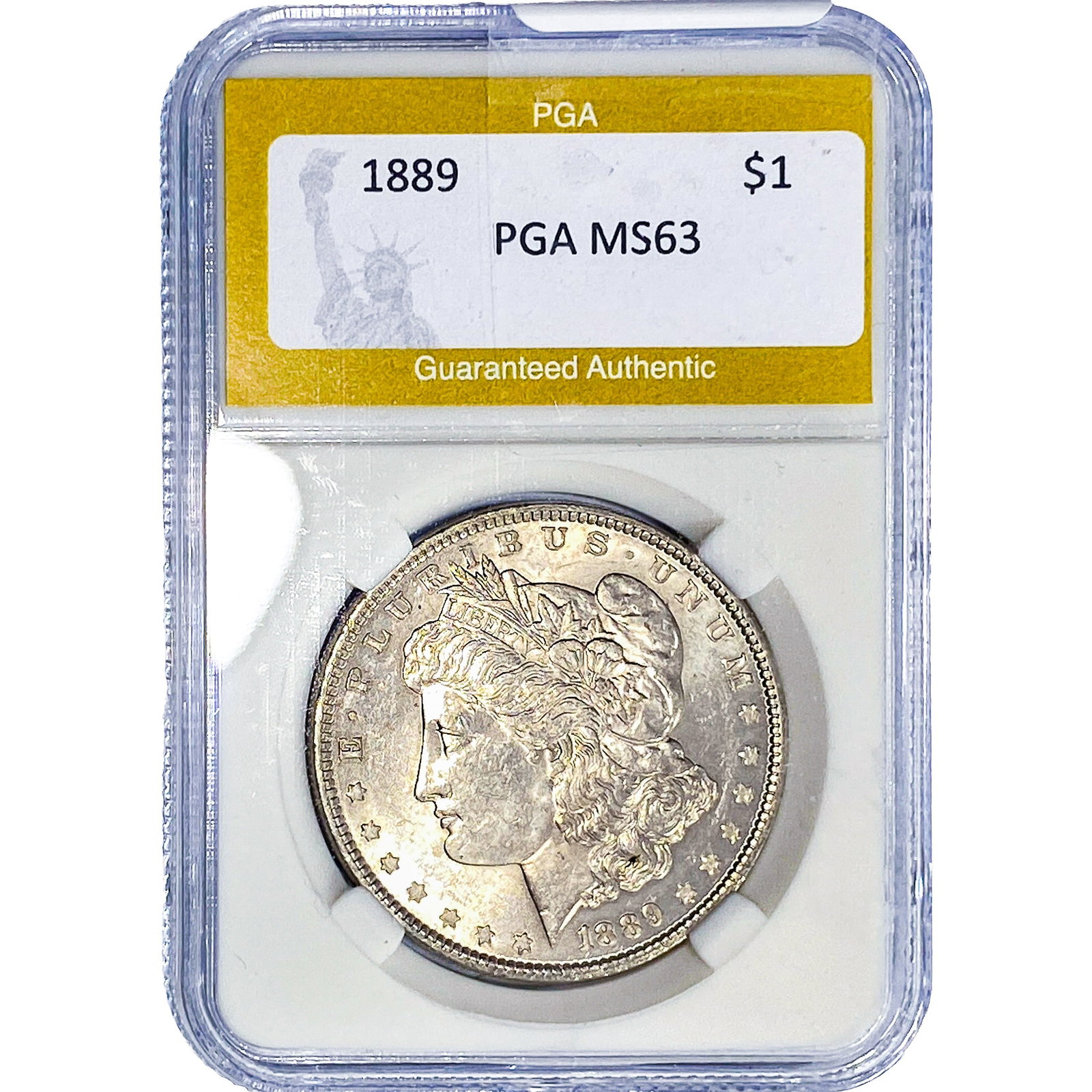 1889 Morgan Silver Dollar PGA MS63: 1889 Morgan Silver Dollar PGA MS63