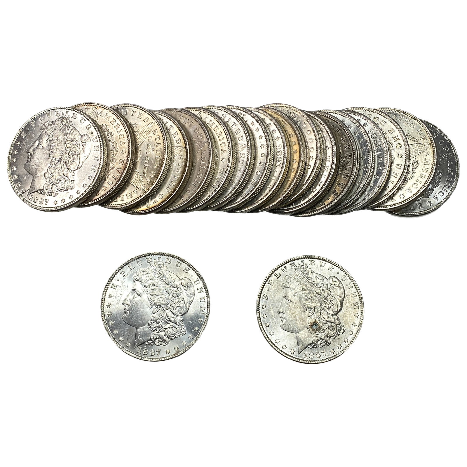 [20 Coins] 1883-1887 Morgan Silver Dollar: [20 Coins] 1883-1887 Morgan Silver Dollar