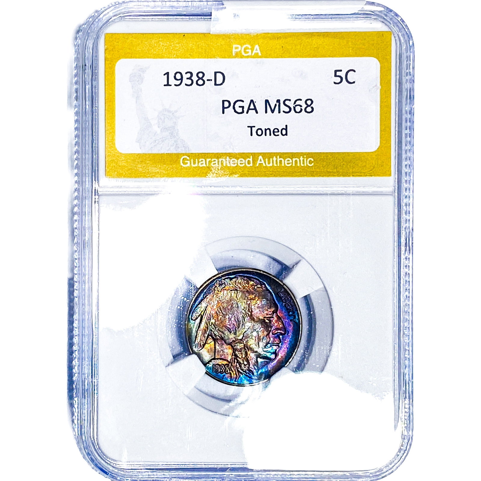 1938-D Buffalo Nickel PGA MS68 Toned (1 of 2)