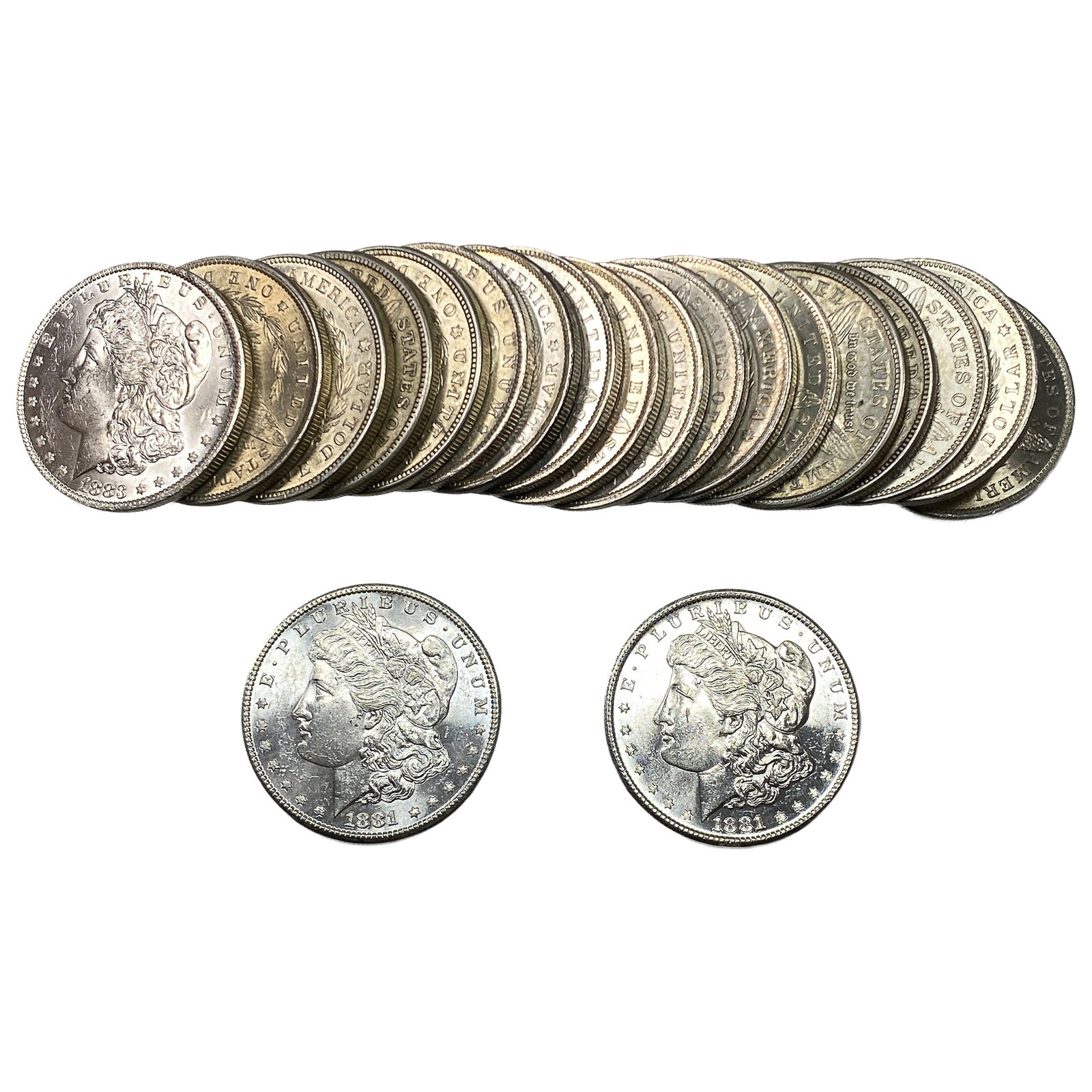 [20 Coins] 1881-1921 Morgan Silver Dollar: [20 Coins] 1881-1921 Morgan Silver Dollar