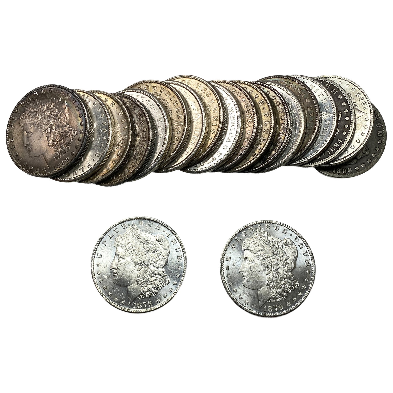 [20 Coins] 1879-1904 Morgan Silver Dollar: [20 Coins] 1879-1904 Morgan Silver Dollar