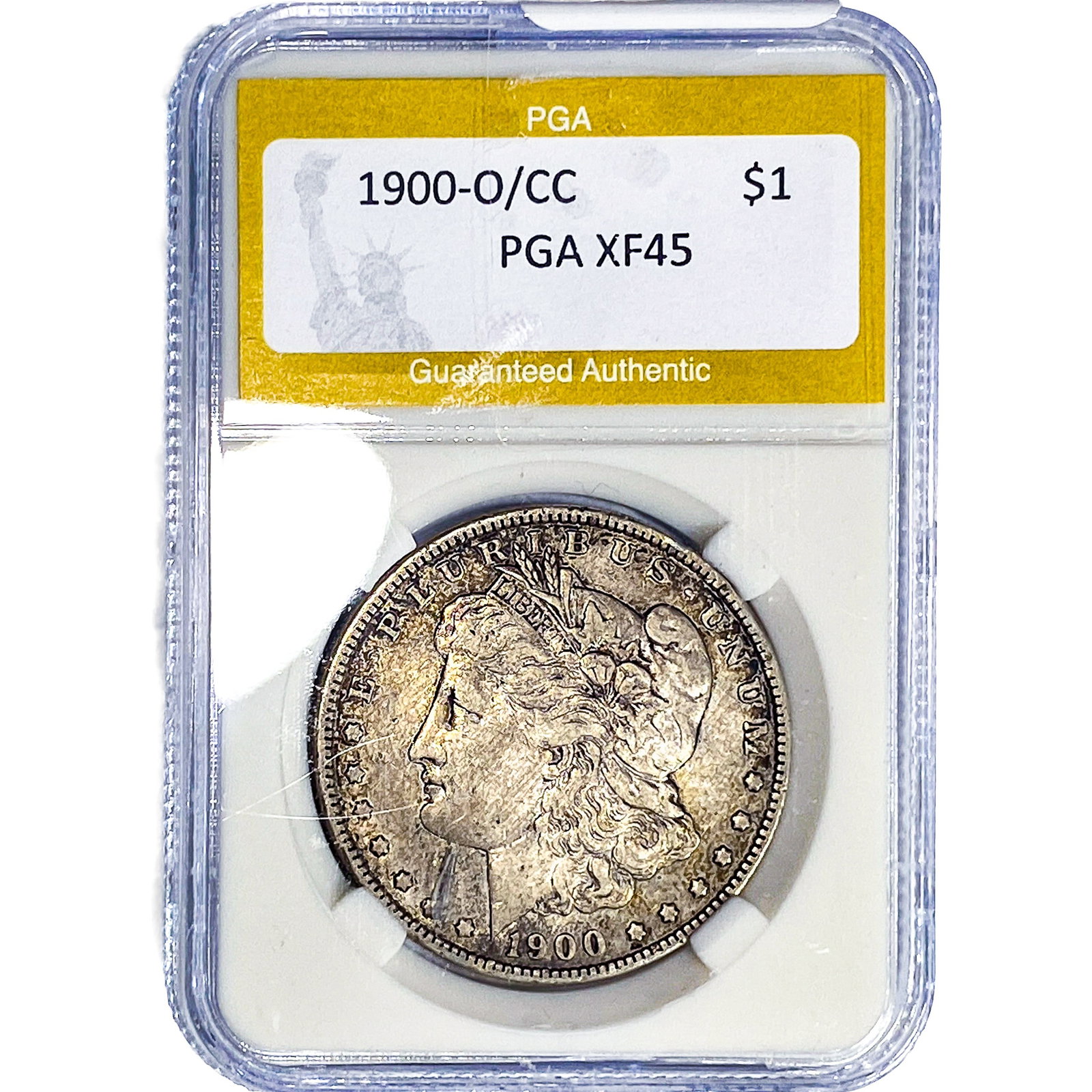 1900-O/CC Morgan Silver Dollar PGA XF45: 1900-O/CC Morgan Silver Dollar PGA XF45