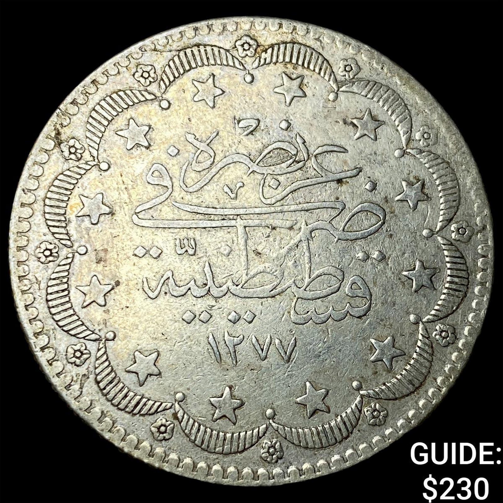 [1277] 1861 Turkey Silver 20 Kurush: [1277] 1861 Turkey Silver 20 Kurush