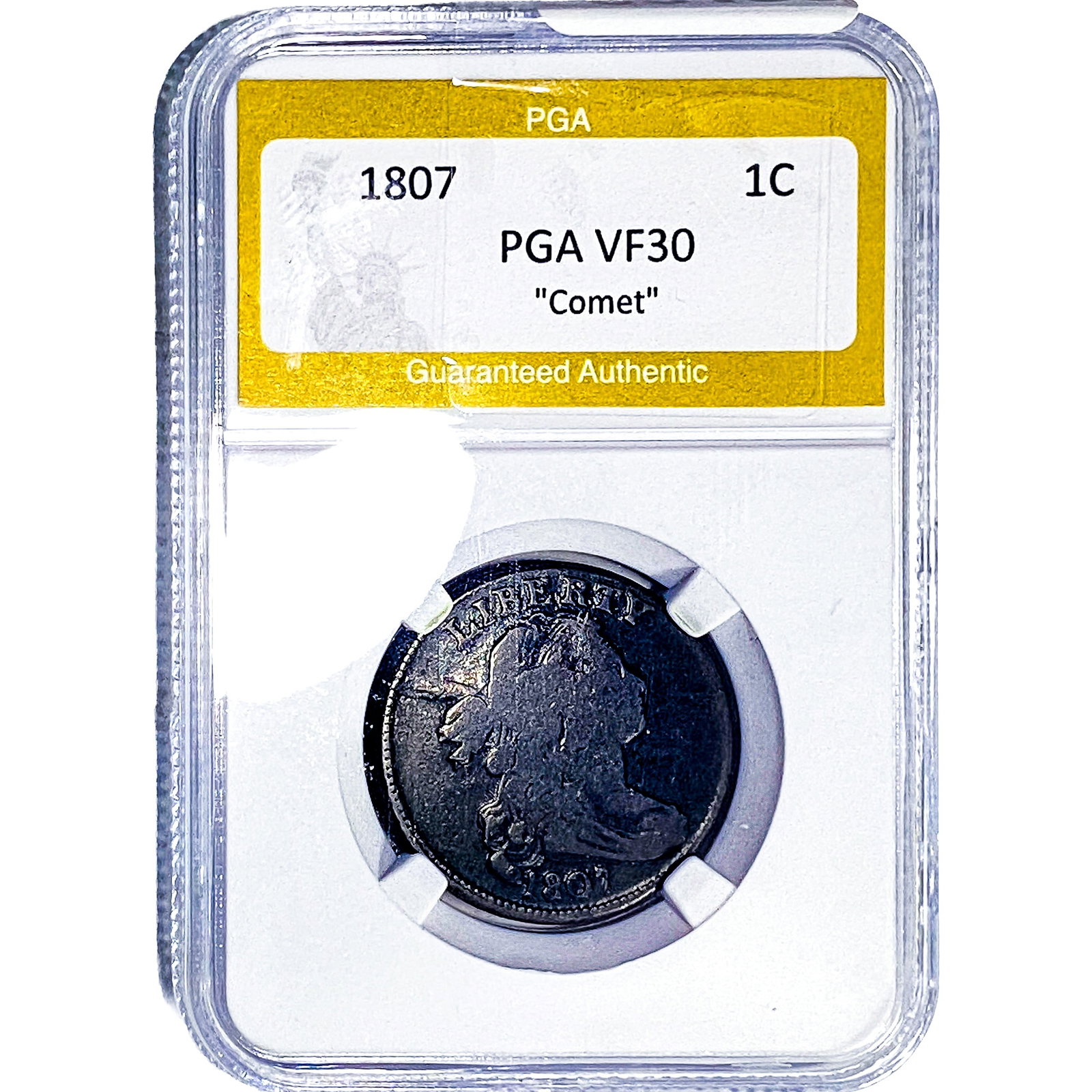 1807 Draped Bust Large Cent PGA VF30 Comet (1 of 2)