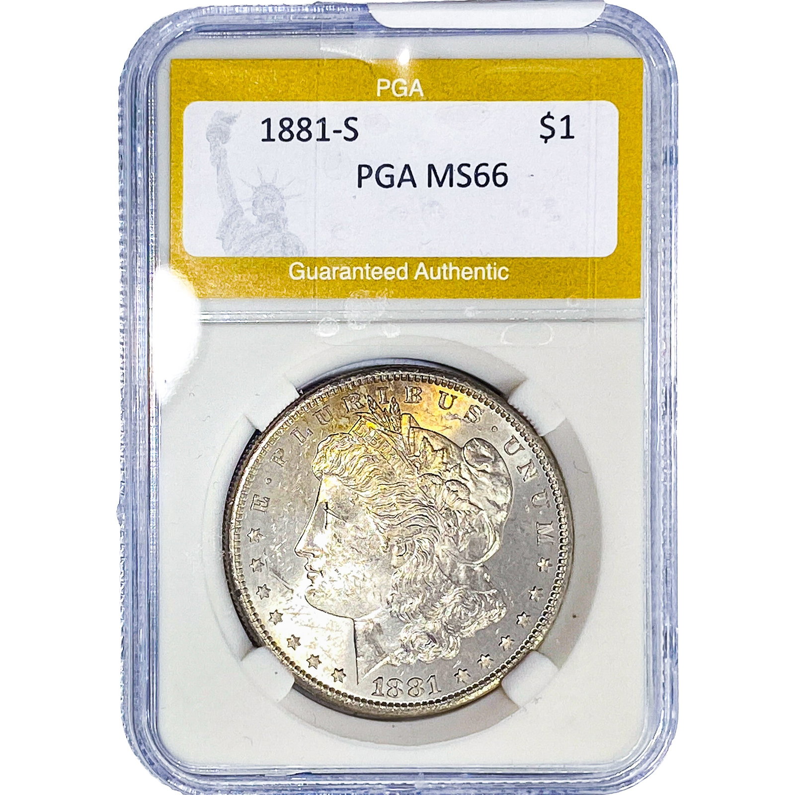 1881-S Morgan Silver Dollar PGA MS66: 1881-S Morgan Silver Dollar PGA MS66