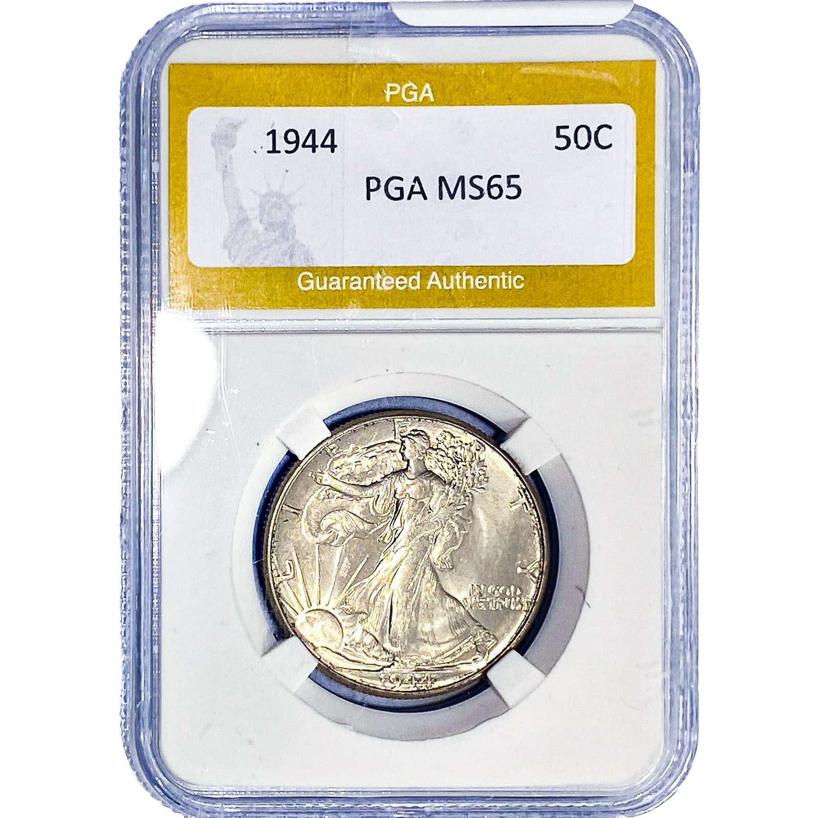 1944 Walking Liberty Half Dollar PGA MS65: 1944 Walking Liberty Half Dollar PGA MS65