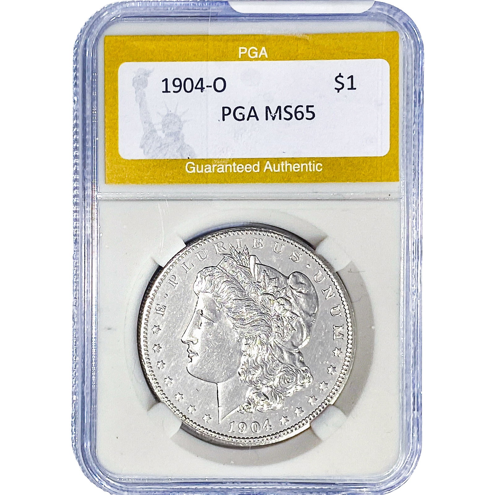 1904-O Morgan Silver Dollar PGA MS65: 1904-O Morgan Silver Dollar PGA MS65