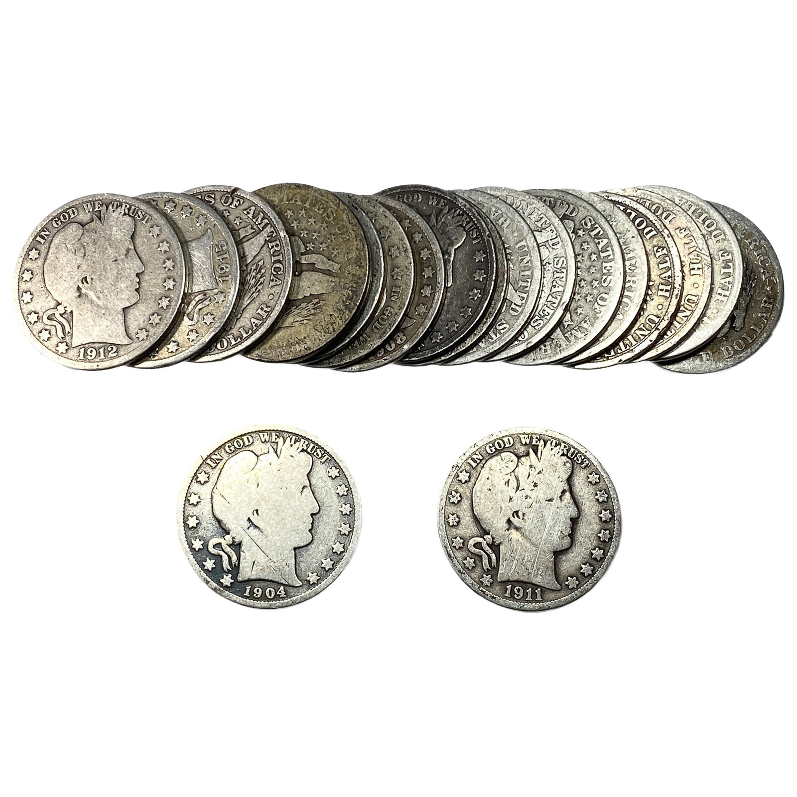 [20 Coins] 1894-1915 Barber Half Dollar (1 of 2)