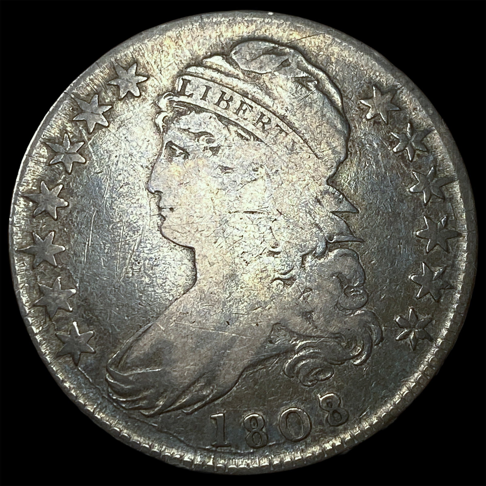 1808 Capped Bust Half Dollar LIGHTLY CIRCULATED (1 of 2)