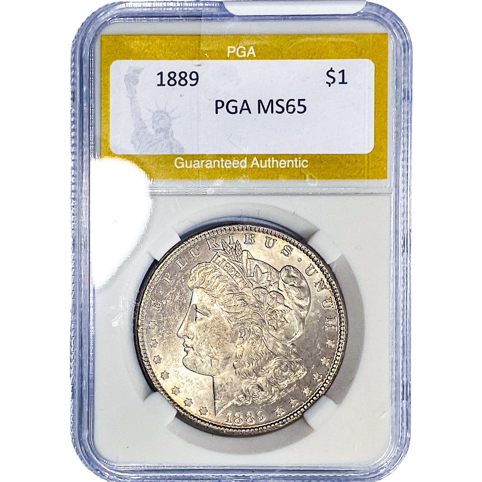 1889 Morgan Silver Dollar PGA MS65: 1889 Morgan Silver Dollar PGA MS65