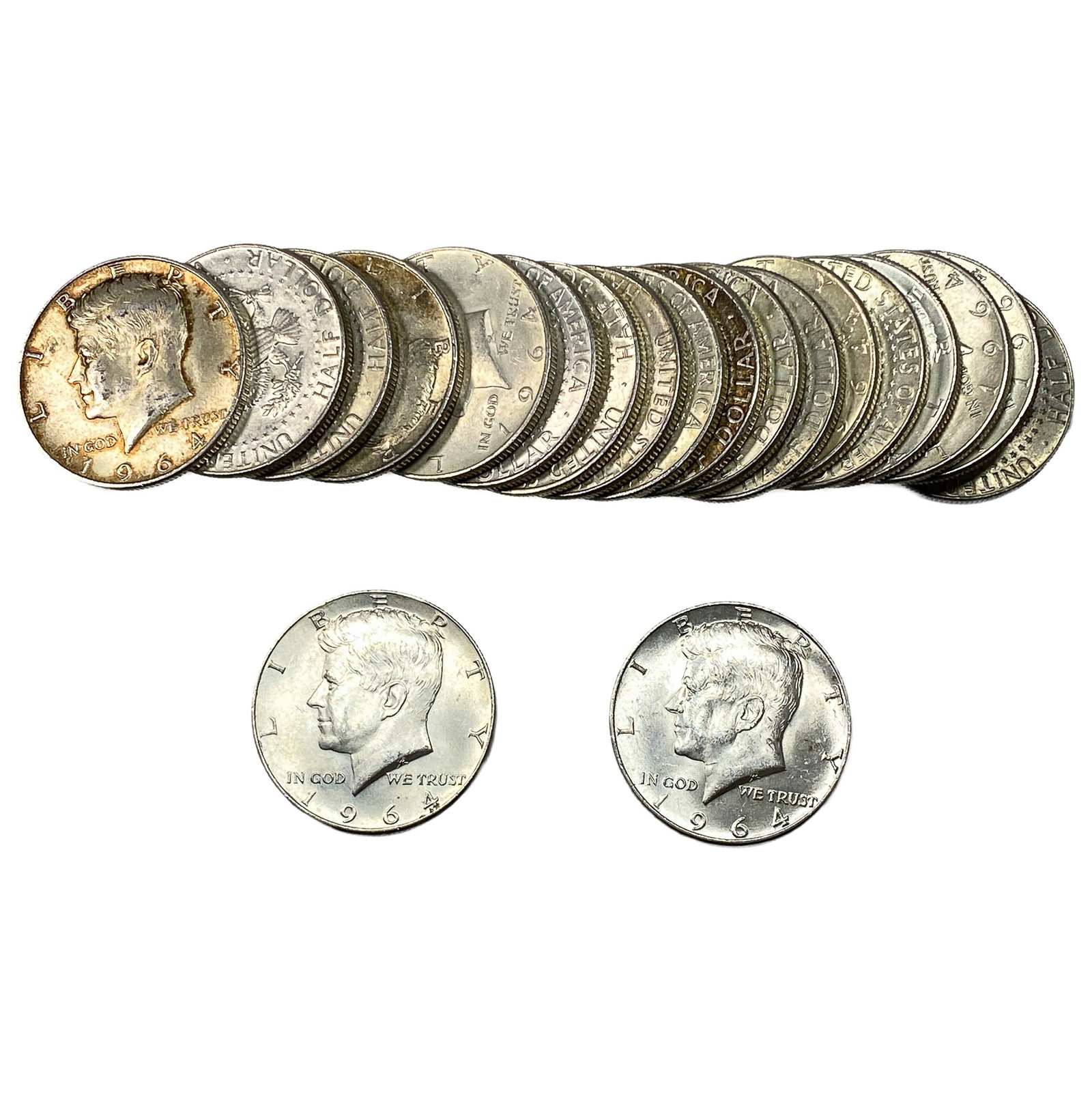 [20 Coins] 1964 Kennedy Half Dollar (1 of 2)