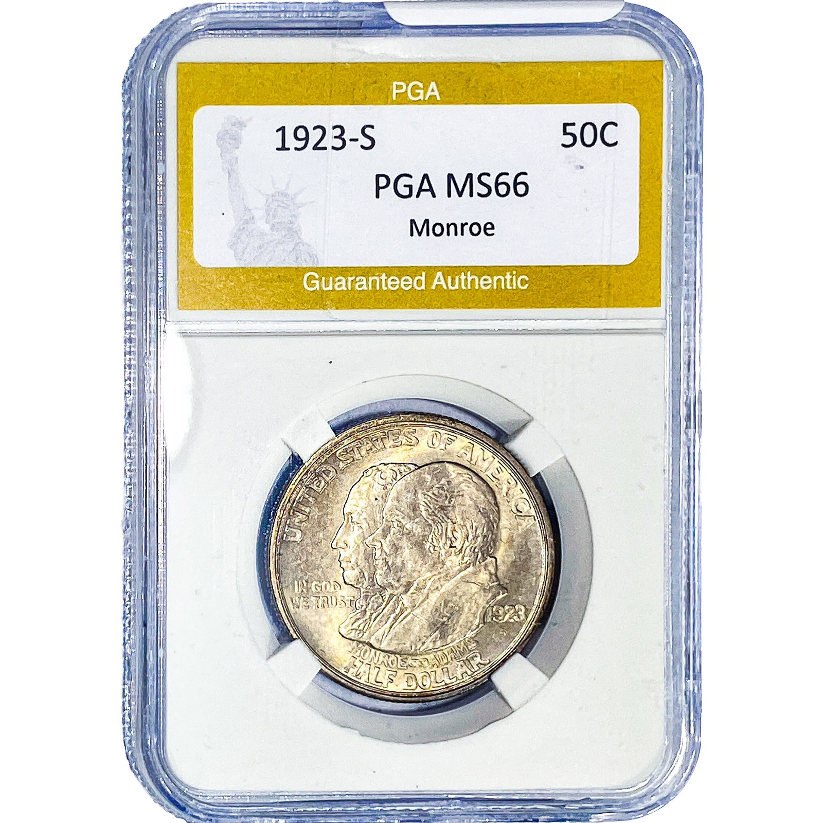 1923-S Monroe Half Dollar PGA MS66 (1 of 2)