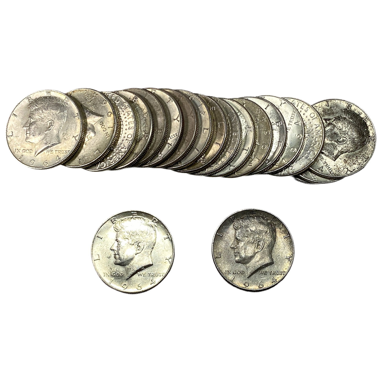 [20 Coins] 1964 Kennedy Half Dollar (1 of 2)