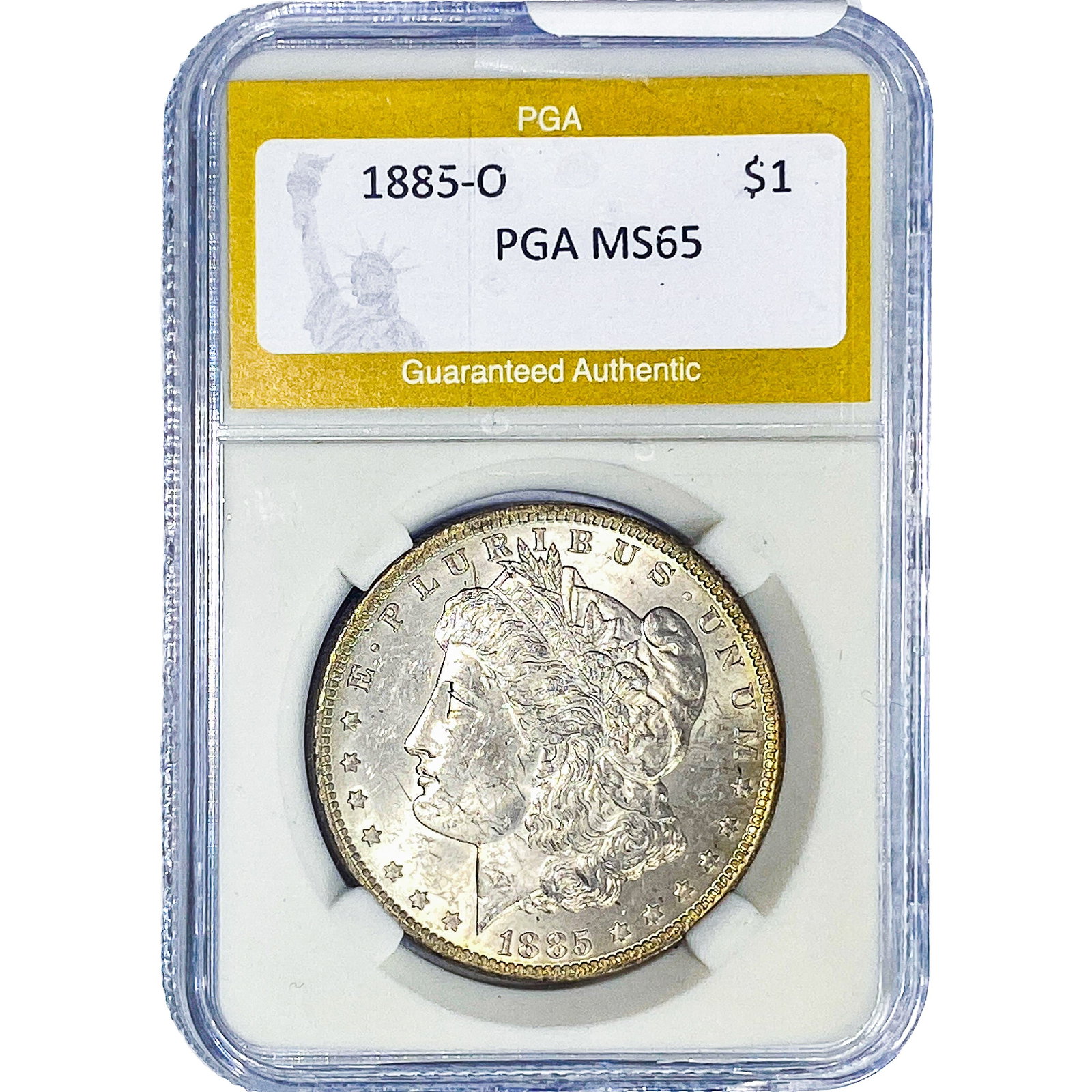 1885-O Morgan Silver Dollar PGA MS65: 1885-O Morgan Silver Dollar PGA MS65