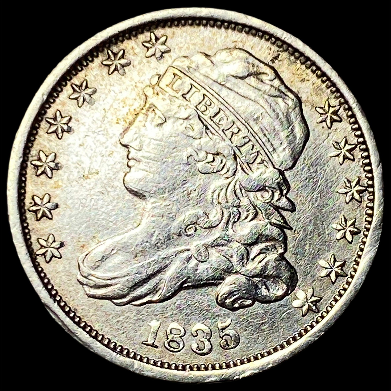 1835 Silver Capped Bust Dime CHOICE AU (1 of 2)