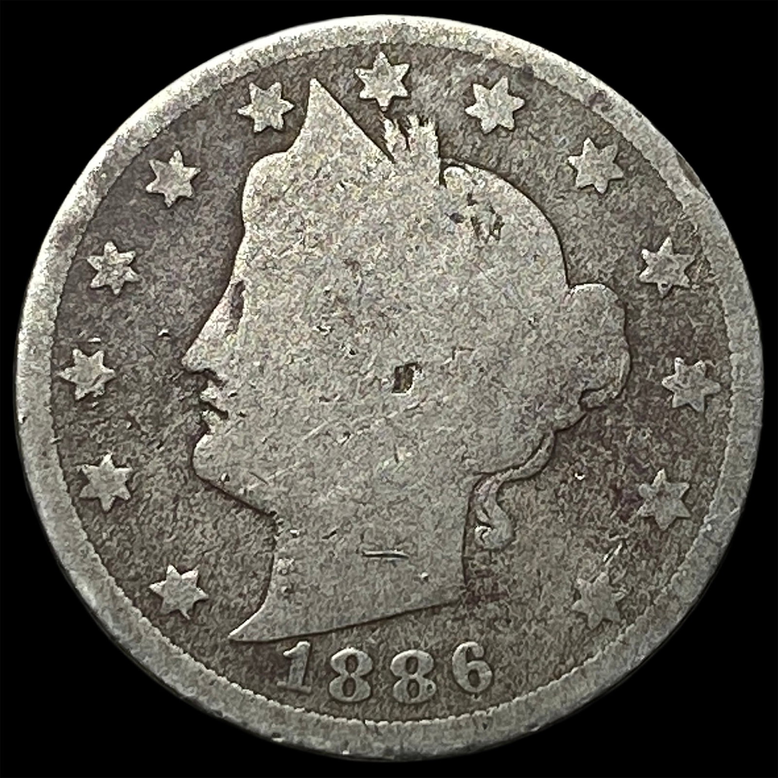 1886 Liberty Head Nickel NICELY CIRCULATED (1 of 2)