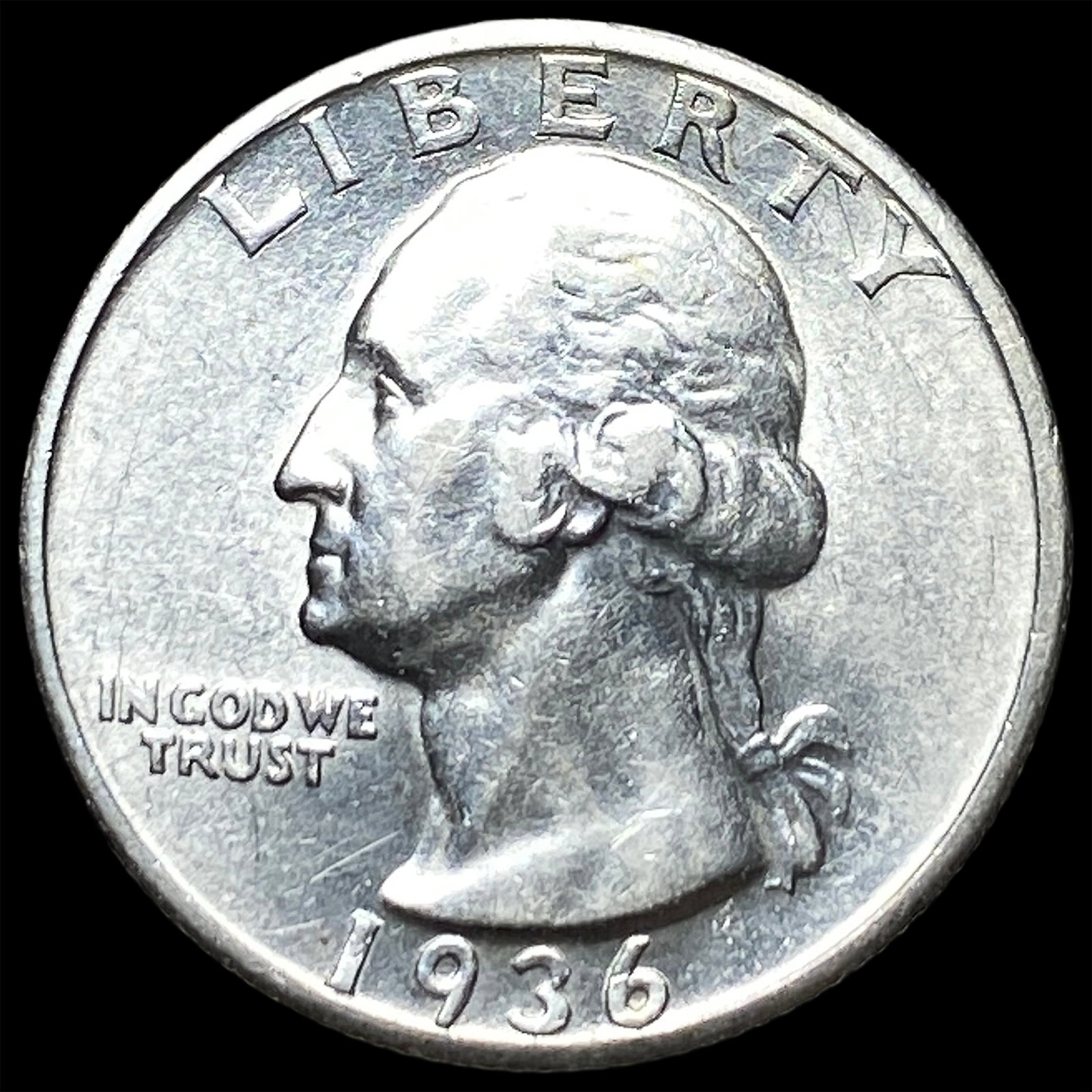 1936-S Silver Washington Quarter CLOSELY UNCIRCULATED: 1936-S Silver Washington Quarter CLOSELY UNCIRCULATED