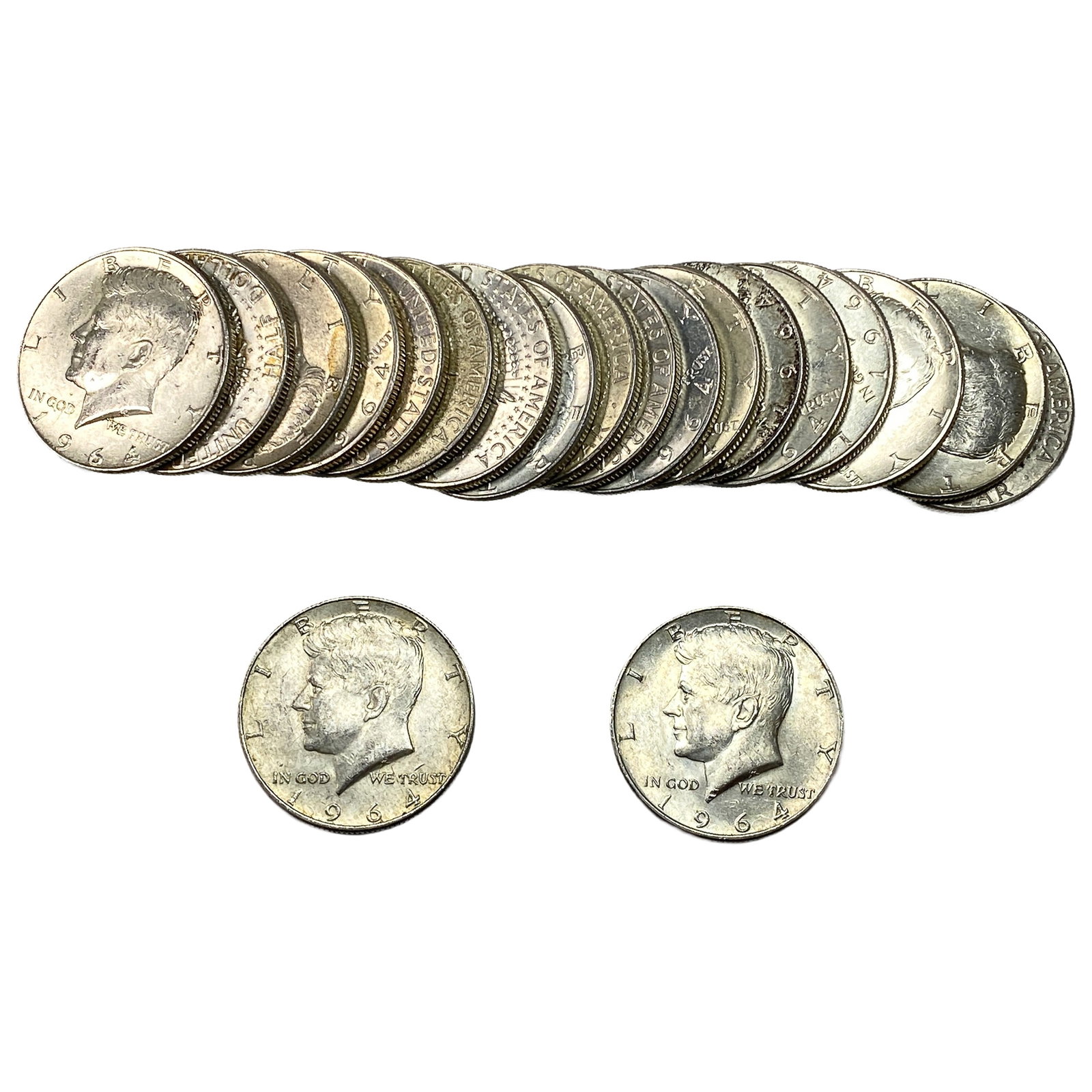 [20 Coins] 1964 Kennedy Half Dollar (1 of 2)