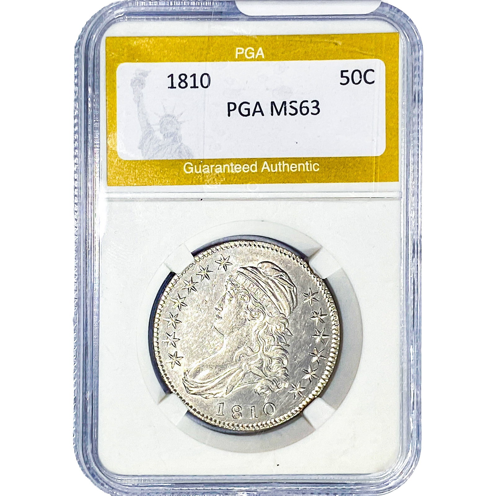 1810 Capped Bust Half Dollar PGA MS63 (1 of 2)