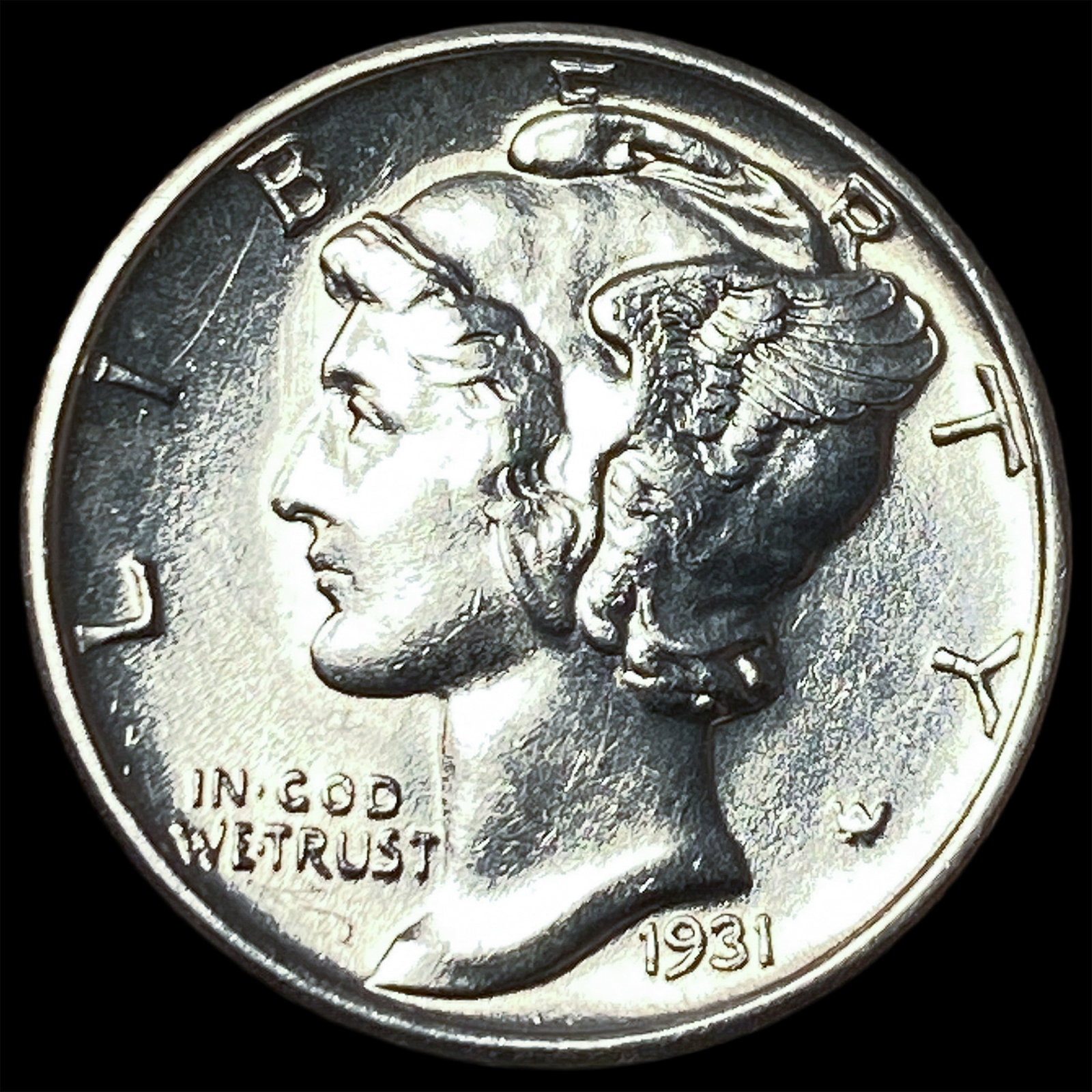 1931-S Silver Mercury Dime GEM BU (1 of 2)