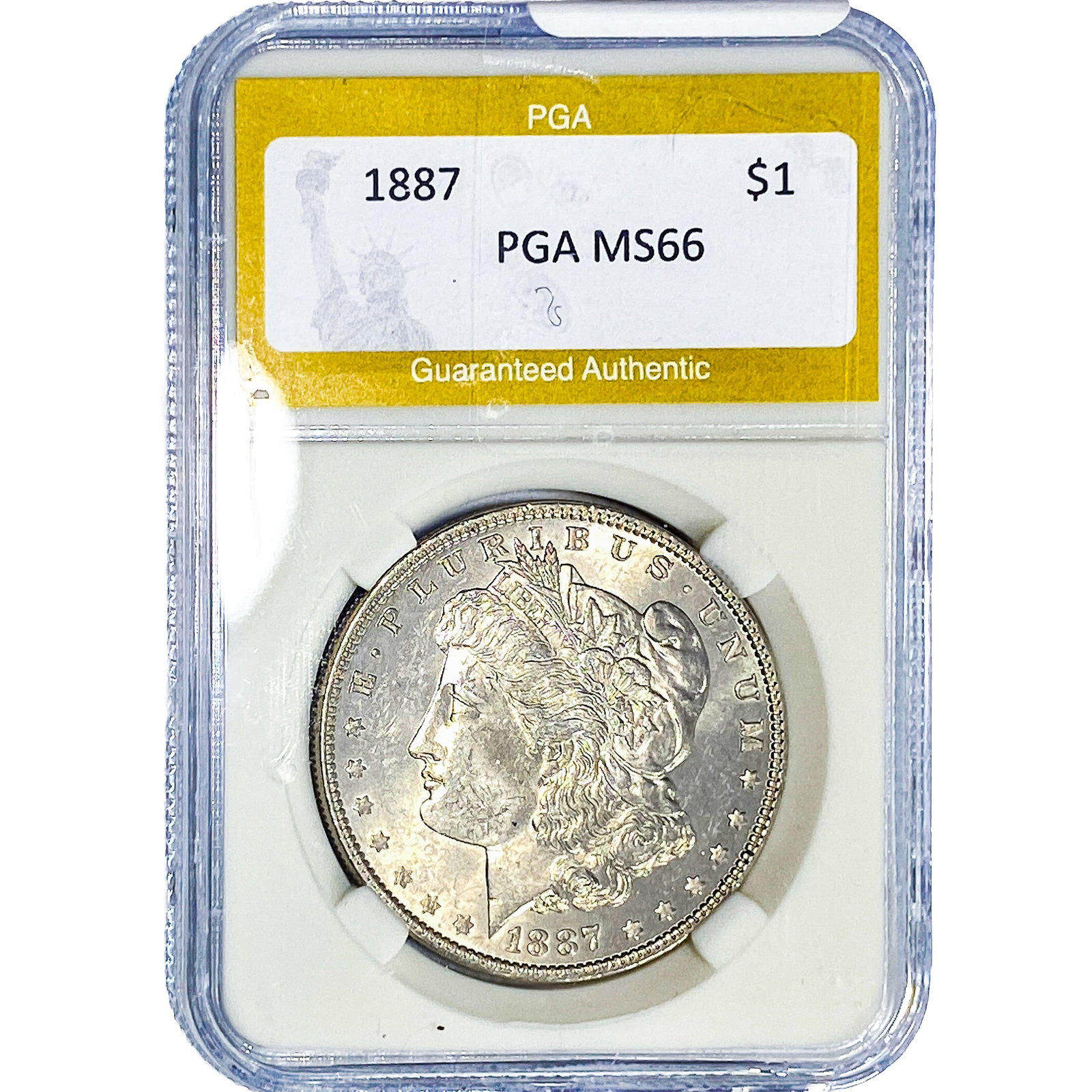 1887 Morgan Silver Dollar PGA MS66: 1887 Morgan Silver Dollar PGA MS66