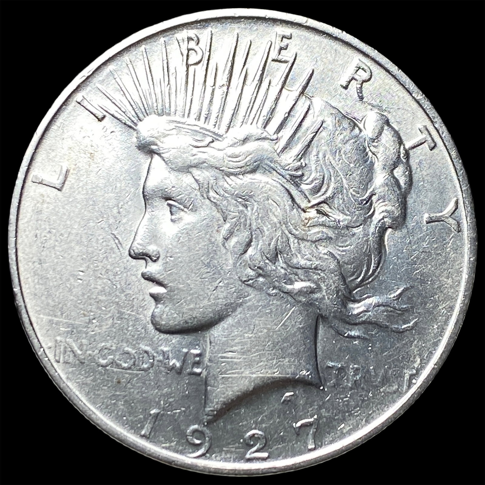 1927-D Silver Peace Dollar CLOSELY UNCIRCULATED: 1927-D Silver Peace Dollar CLOSELY UNCIRCULATED
