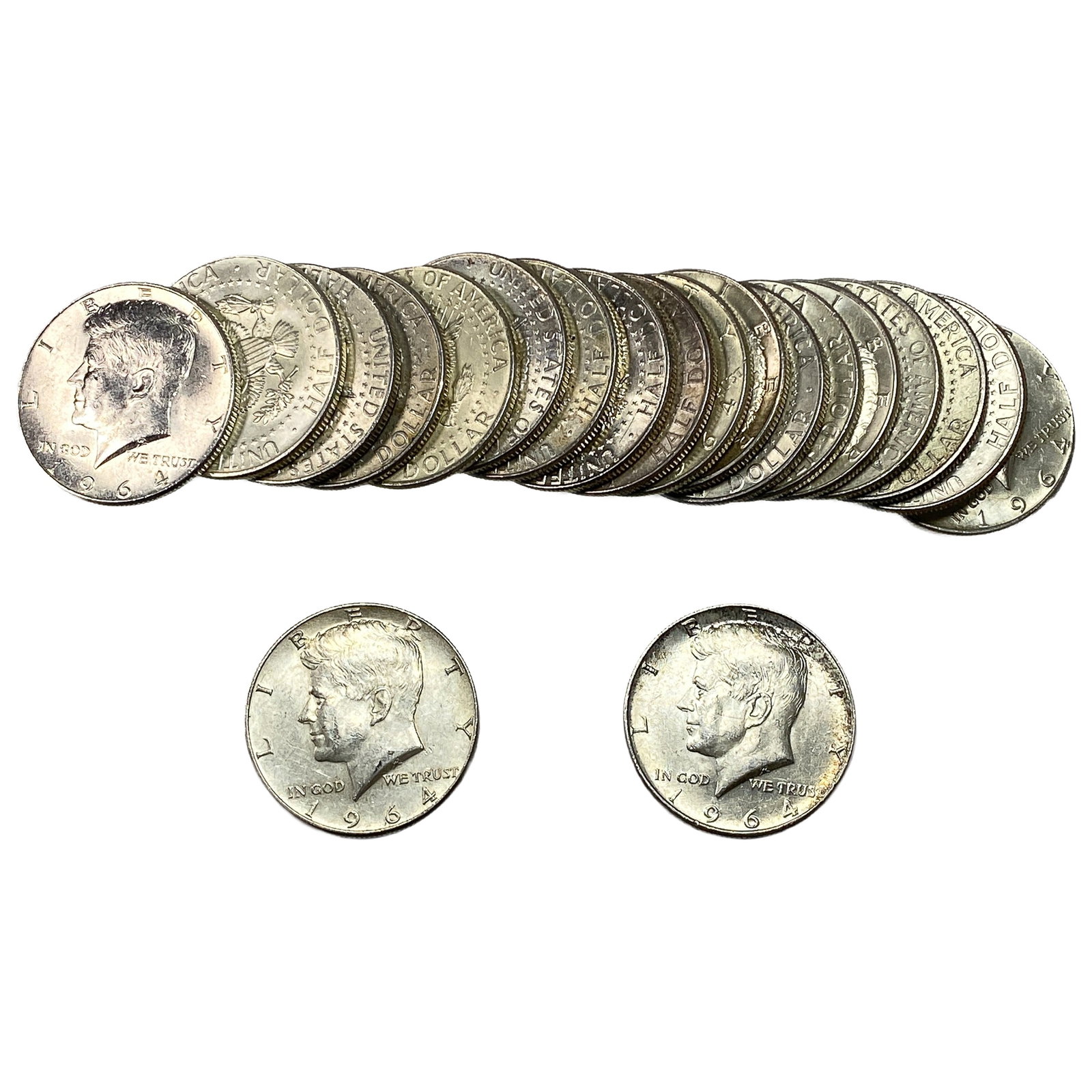 [20 Coins] 1964 Kennedy Half Dollar (1 of 2)