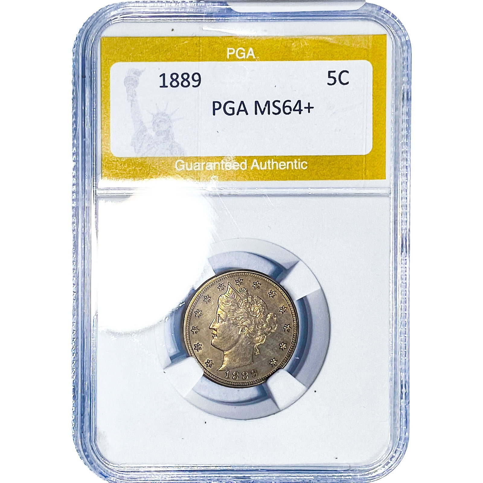 1889 Liberty Victory Nickel PGA MS64+: 1889 Liberty Victory Nickel PGA MS64+