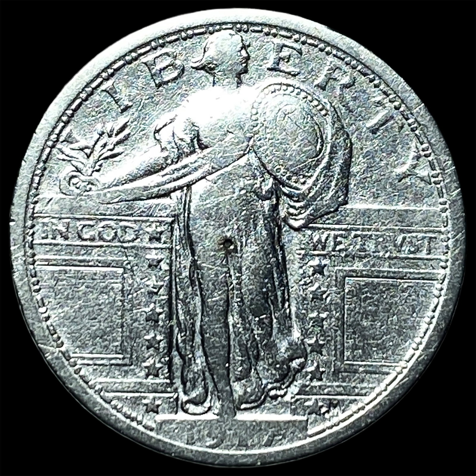 1917 Type 1 Standing Liberty Quarter CLOSELY UNCIRCULATED: 1917 Type 1 Standing Liberty Quarter CLOSELY UNCIRCULATED
