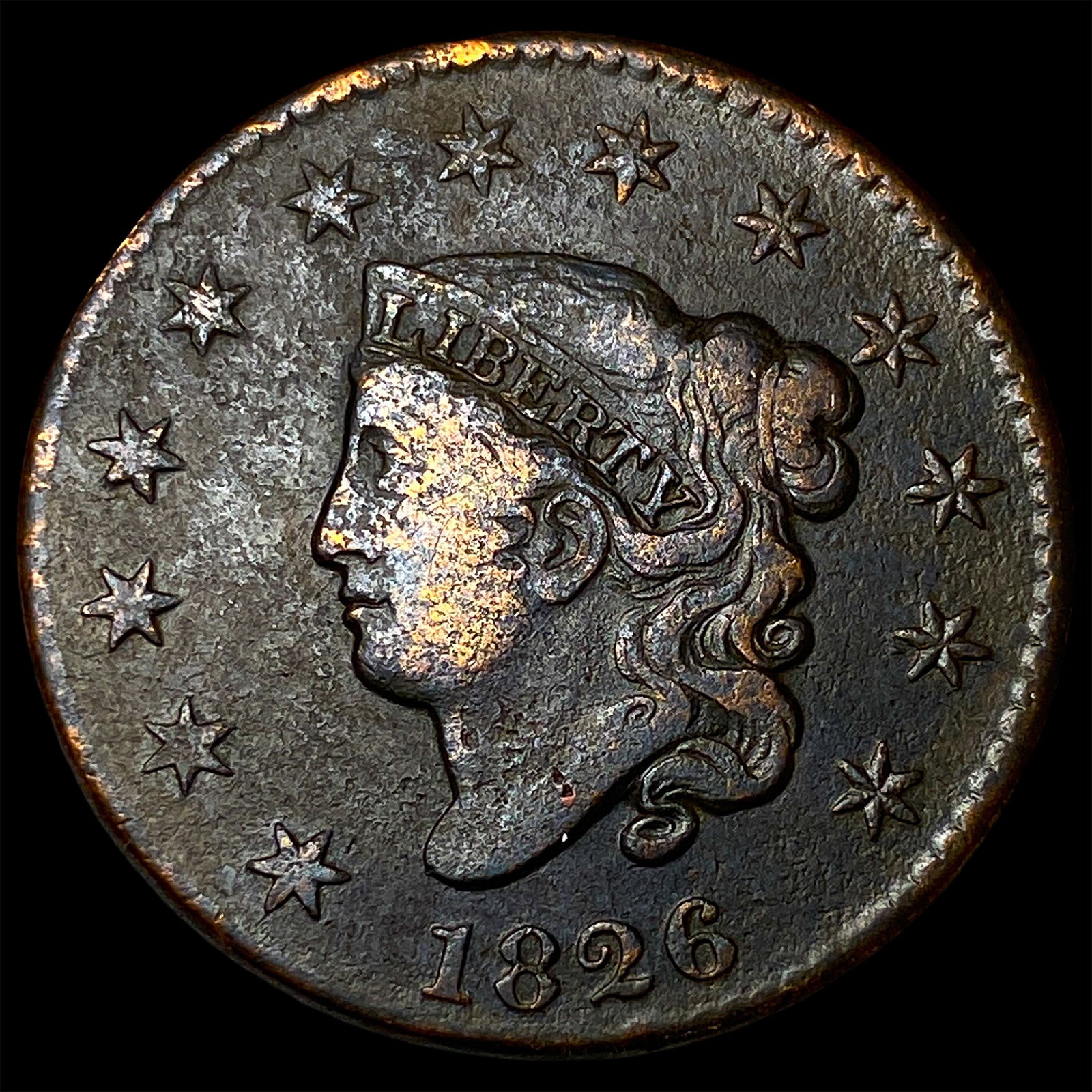 1826 Coronet Head Large Cent NICELY CIRCULATED (1 of 2)